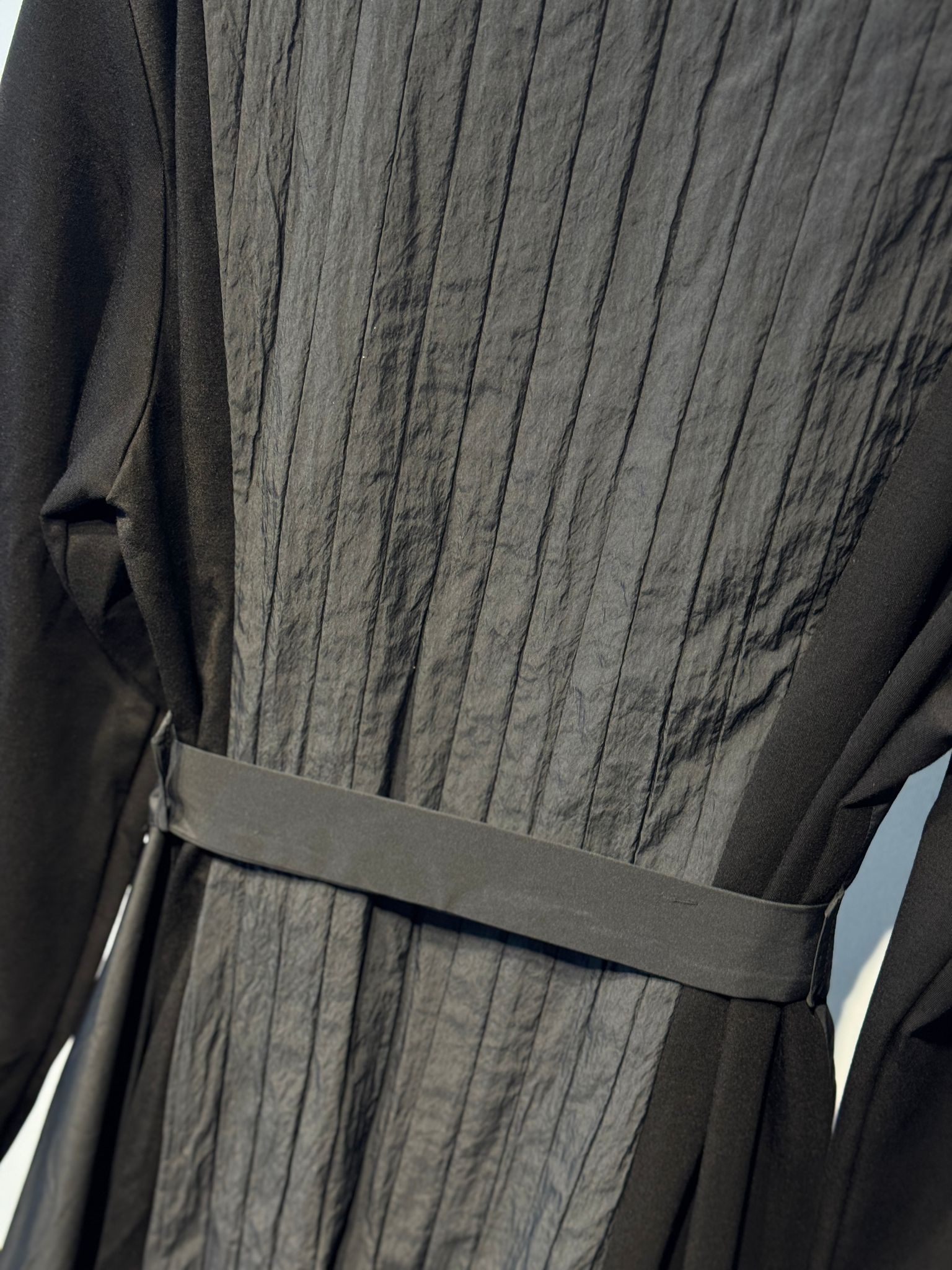 MİSSWHENCE 38813 Belden Bağlamalı Tasarım Uzun Tafta Elbise