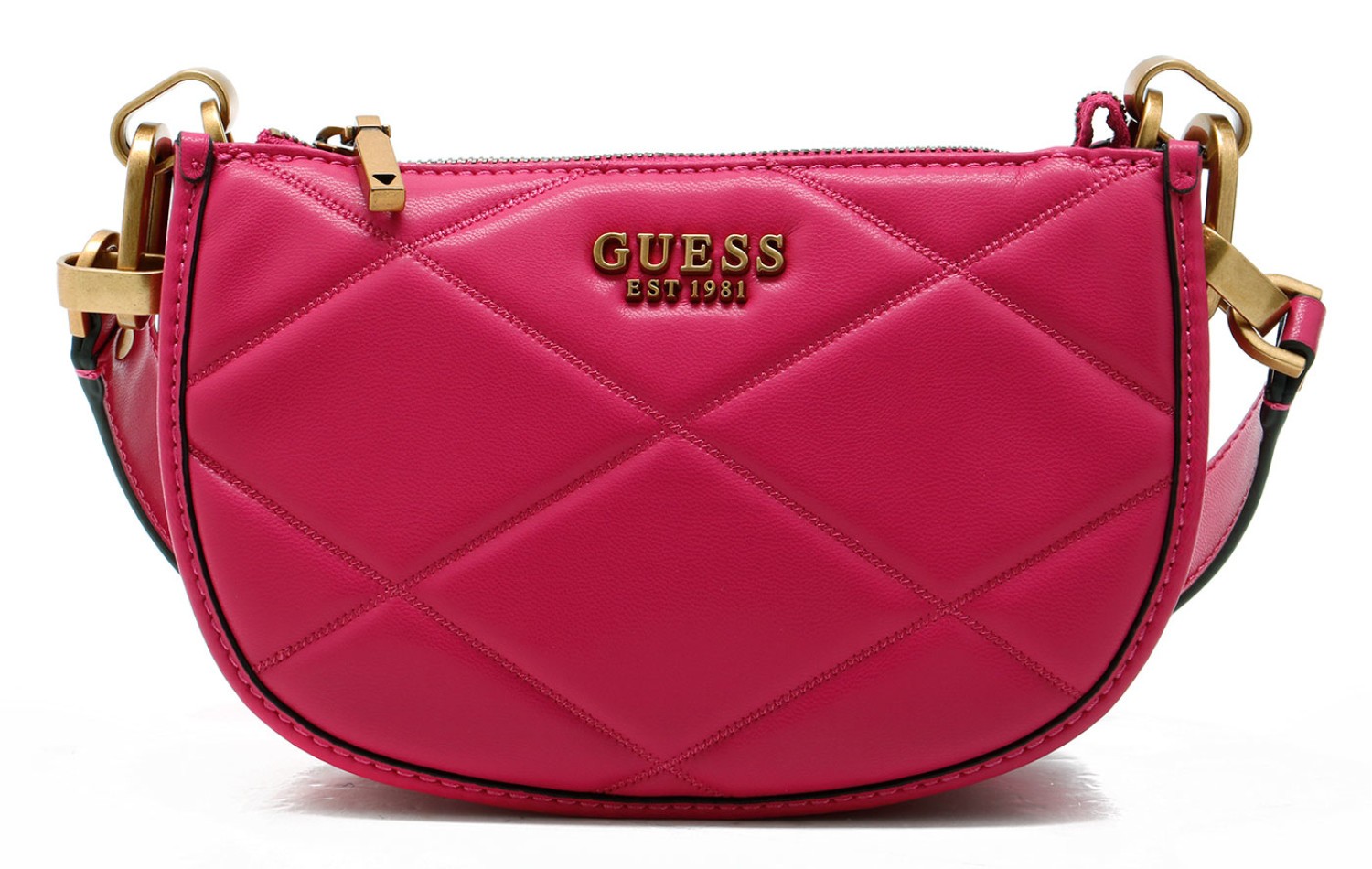 GUESS Geniş Kapitone desenli omuz/el çantası