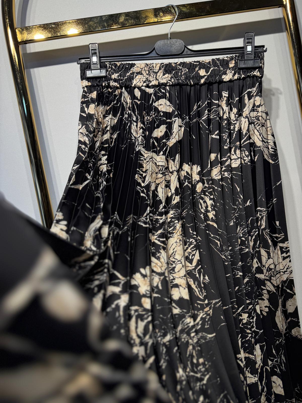 SENTEZ Desenli Plise Etek