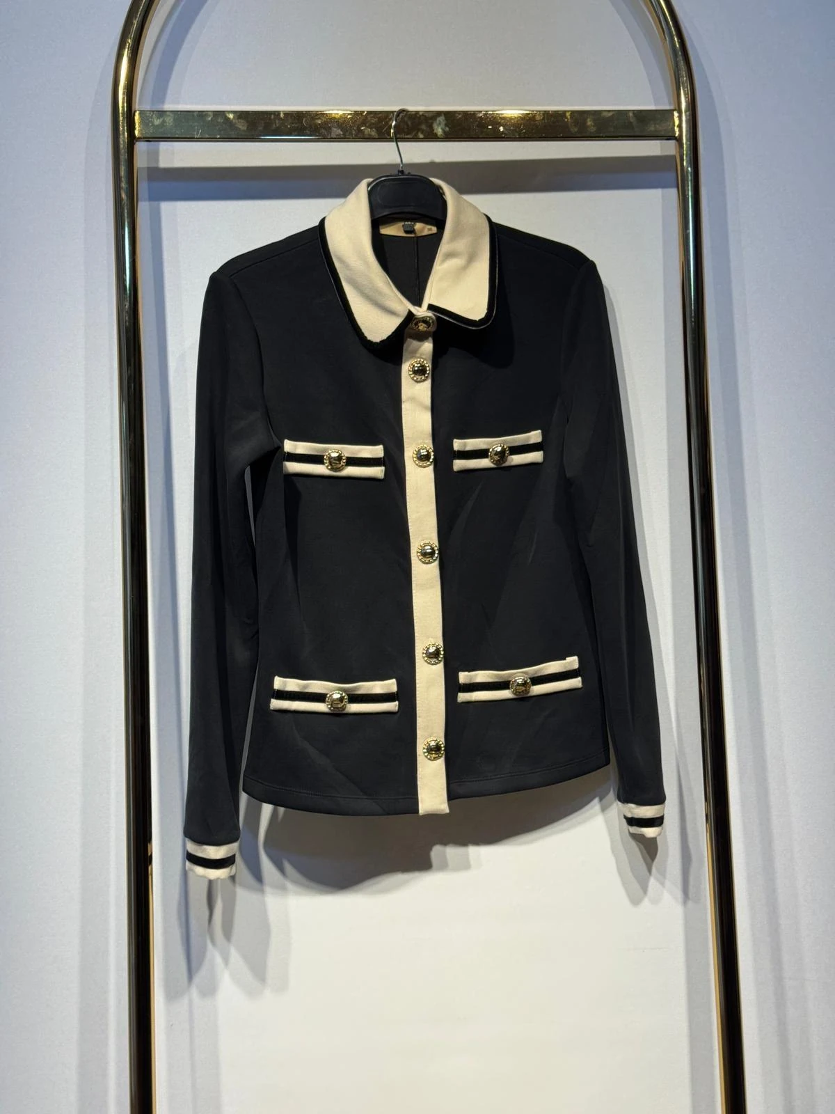 Sİ Design my8 41207 Gold Düğme Detaylı Yakalı Tunik