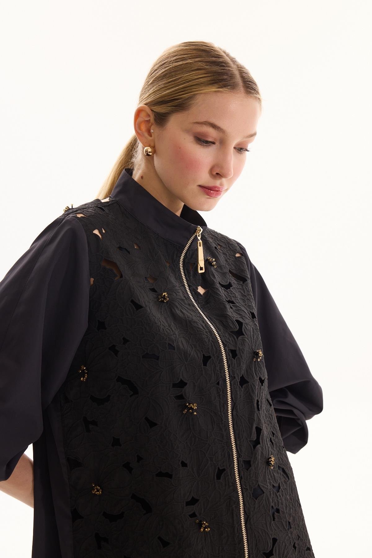 MİSSEMRAMİSS Lacy Bomber Nakış İşlemeli Ceket