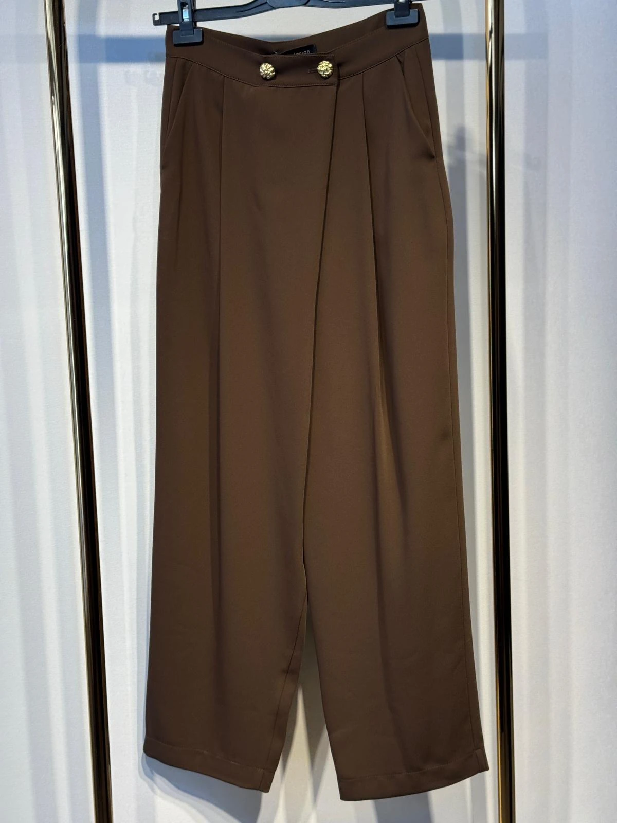 Sİ Design my8 2119 Gold Çift Düğmeli Kumaş Pantolon