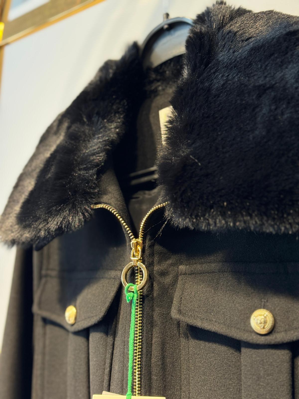 MİSSEMRAMİSS Kürklü Kaşe Kısa Ceket