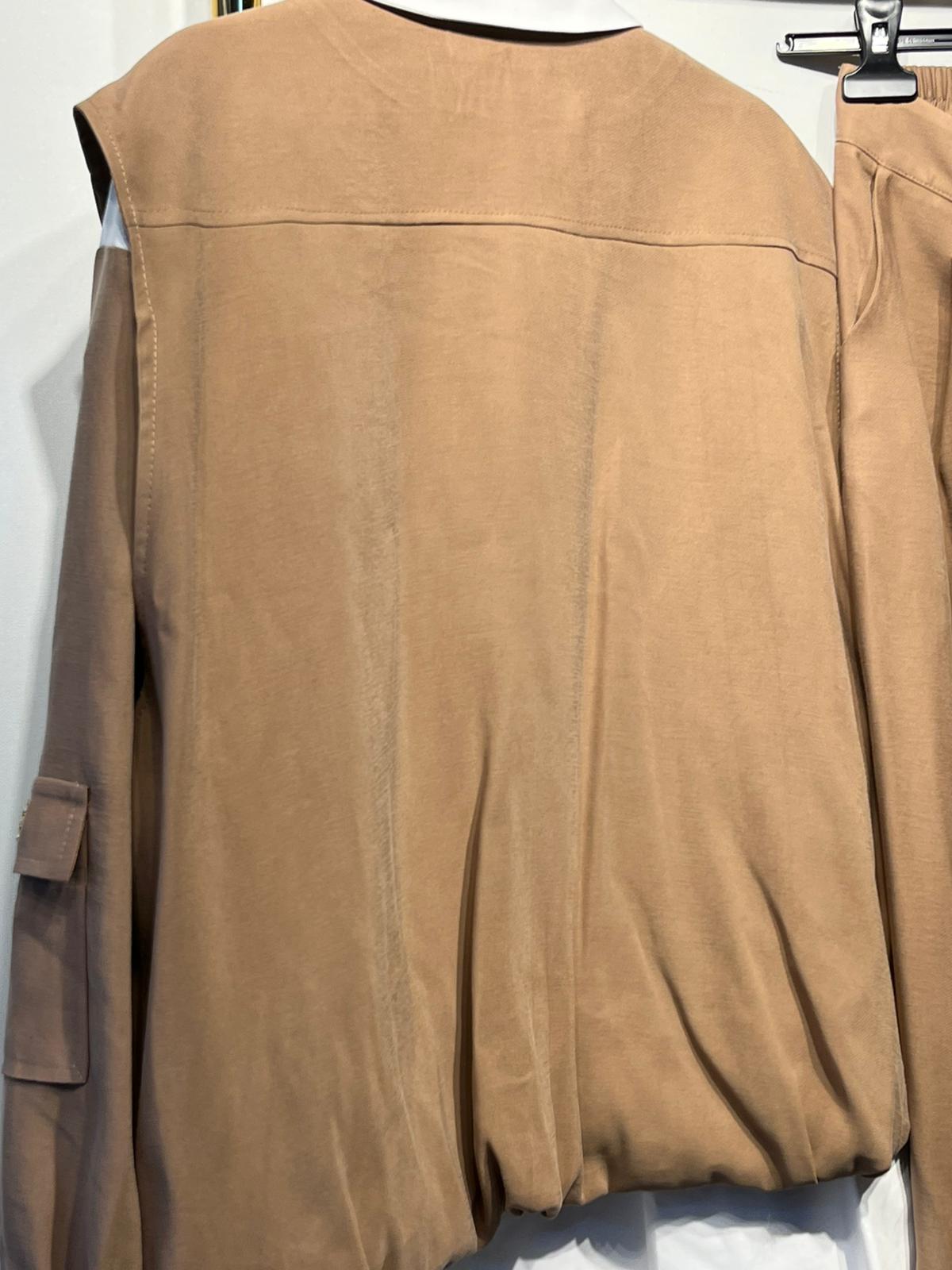 GHİSA Kolları Pırlanta İşleme Detaylı Gömlek Yelek Pantolon Takım