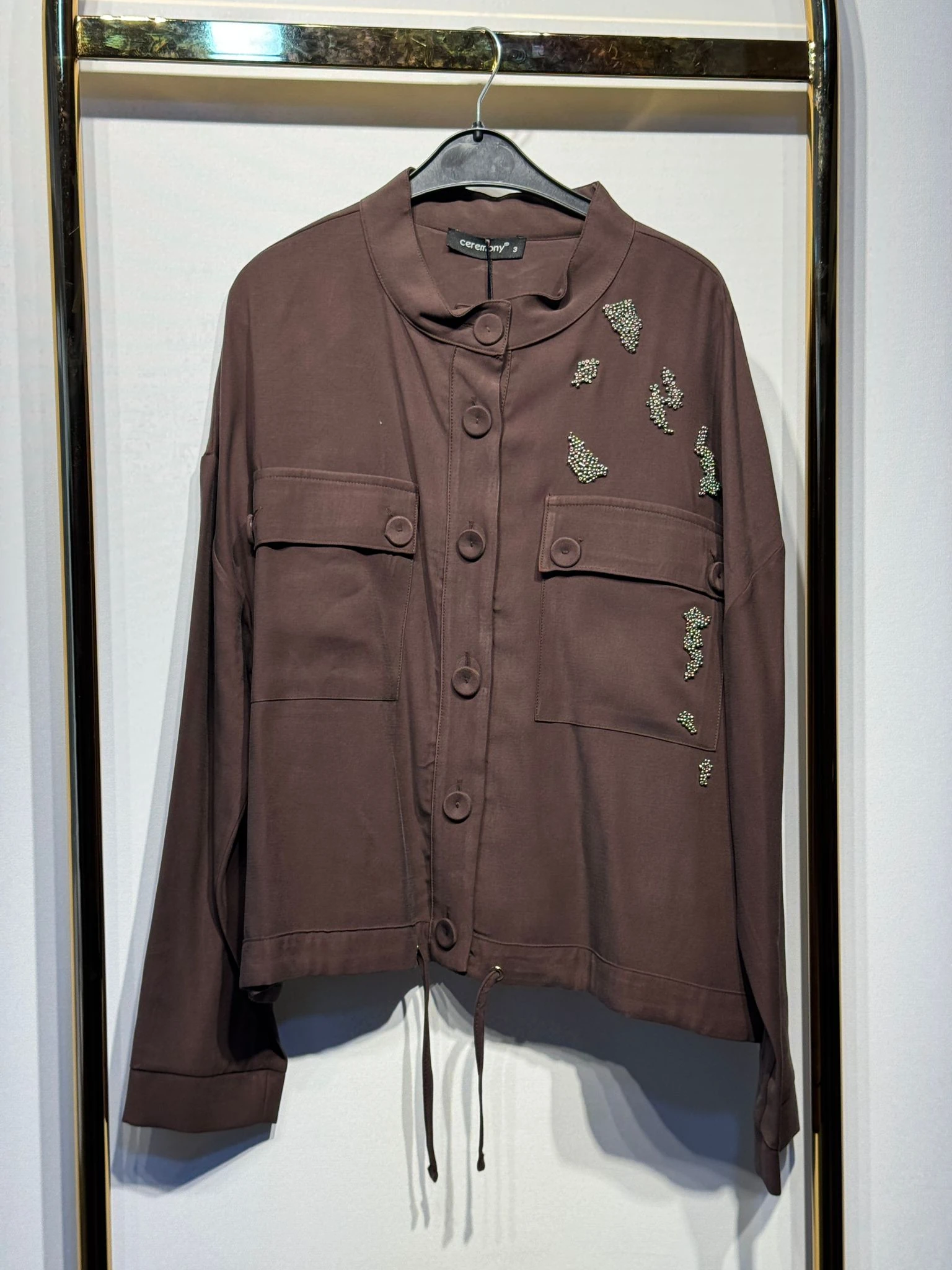 CEREMONY Hakim Yaka Cepli ve İşlemeli Kısa Ceket