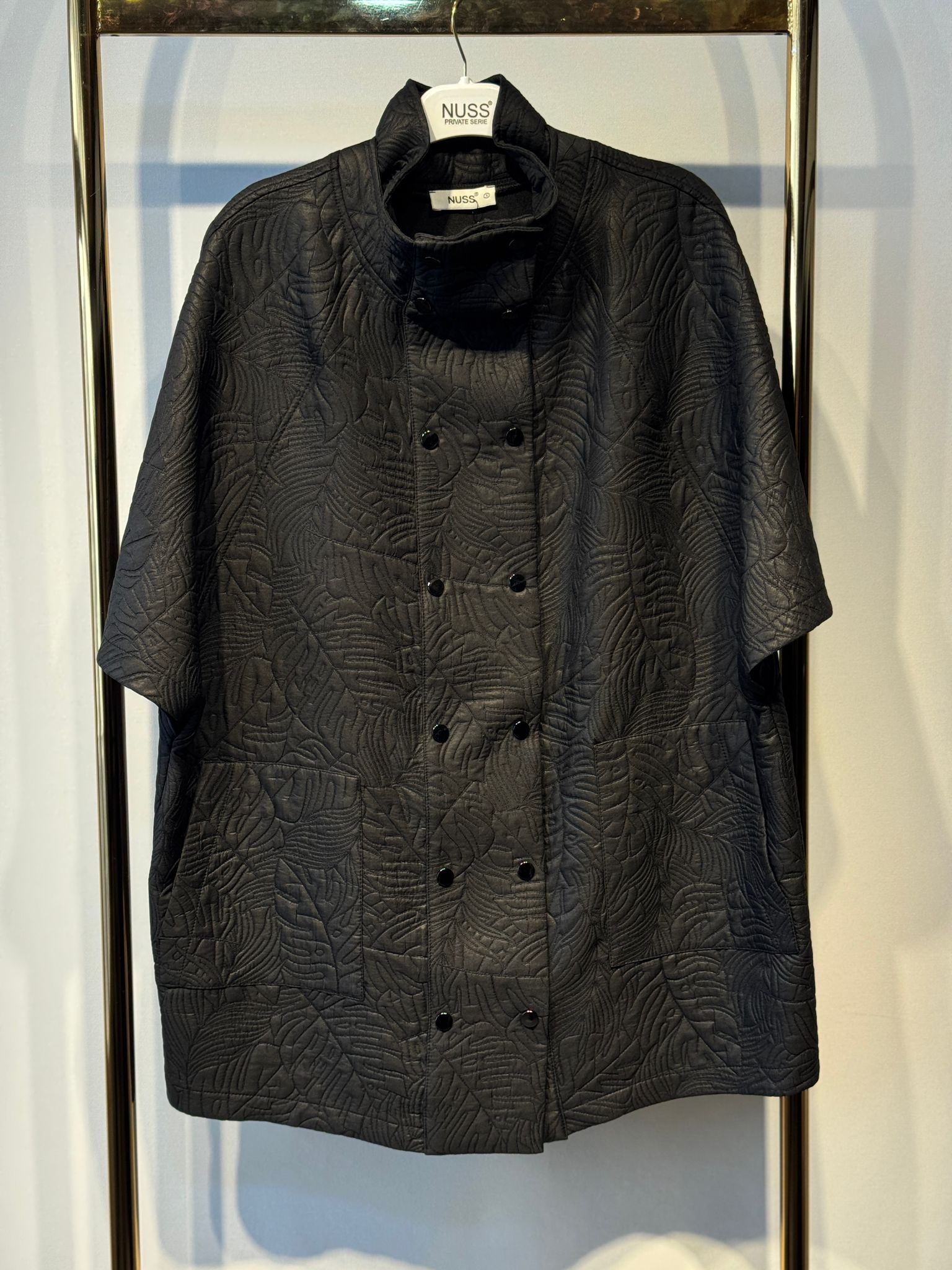 NUSS Dikişli Kumaş Kısa Kol Yelek Kap