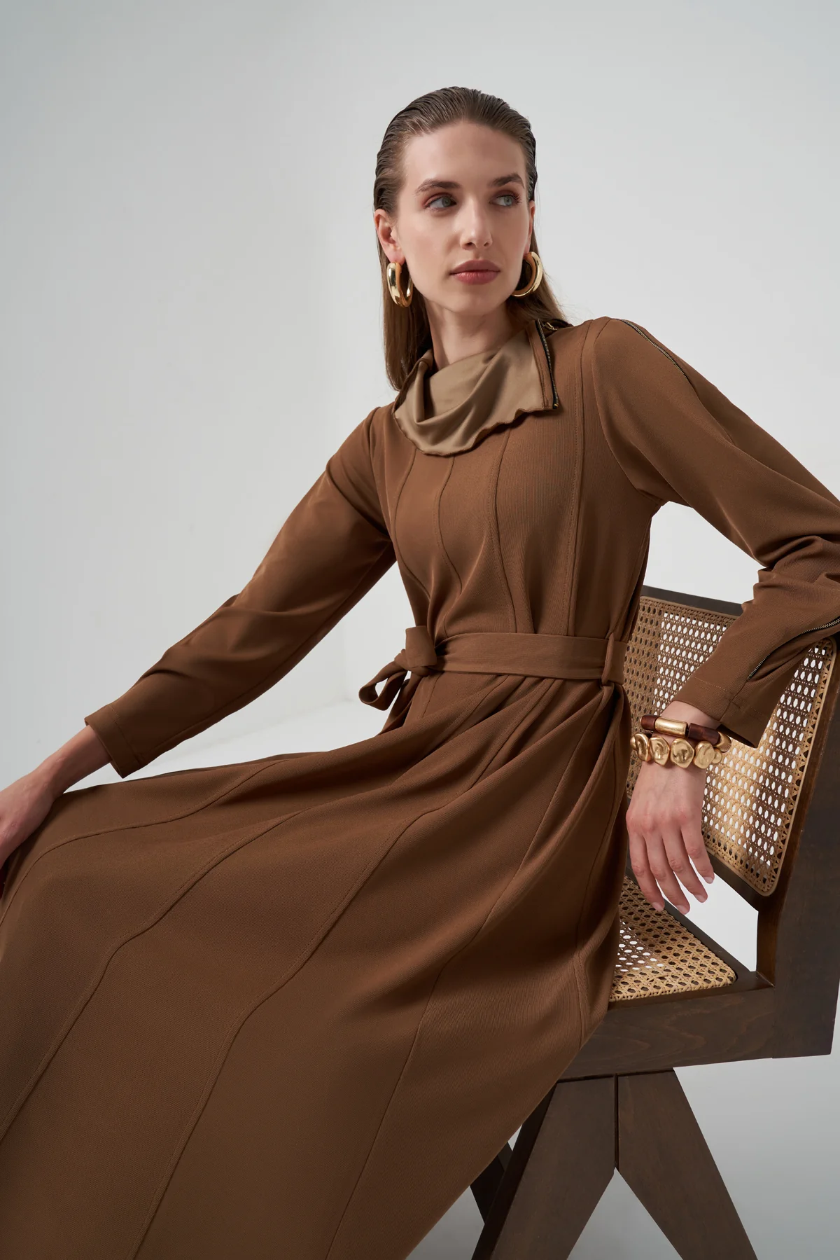 MİSSWHENCE 38803 Fermuar Detaylı Elbise