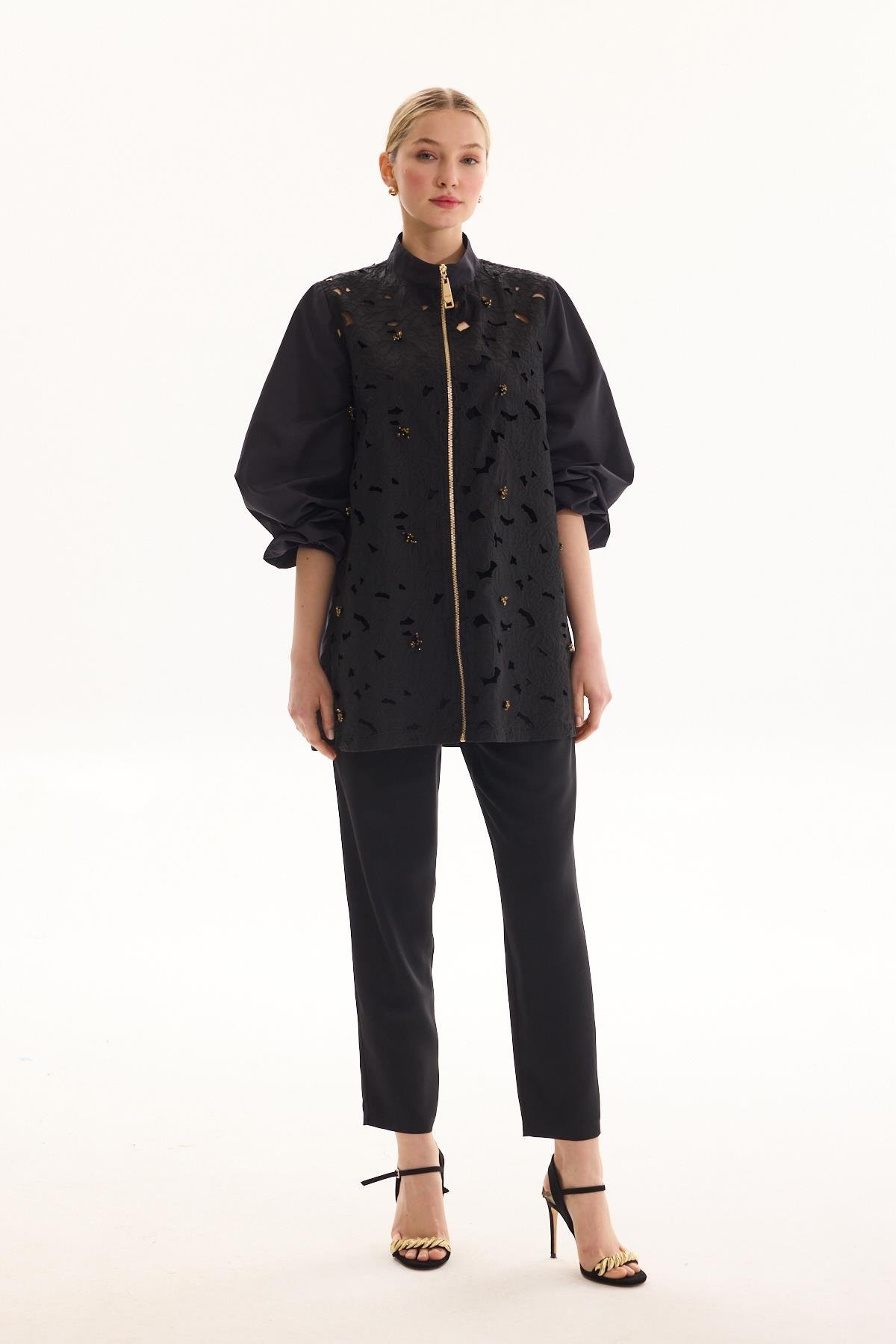 MİSSEMRAMİSS Lacy Bomber Nakış İşlemeli Ceket