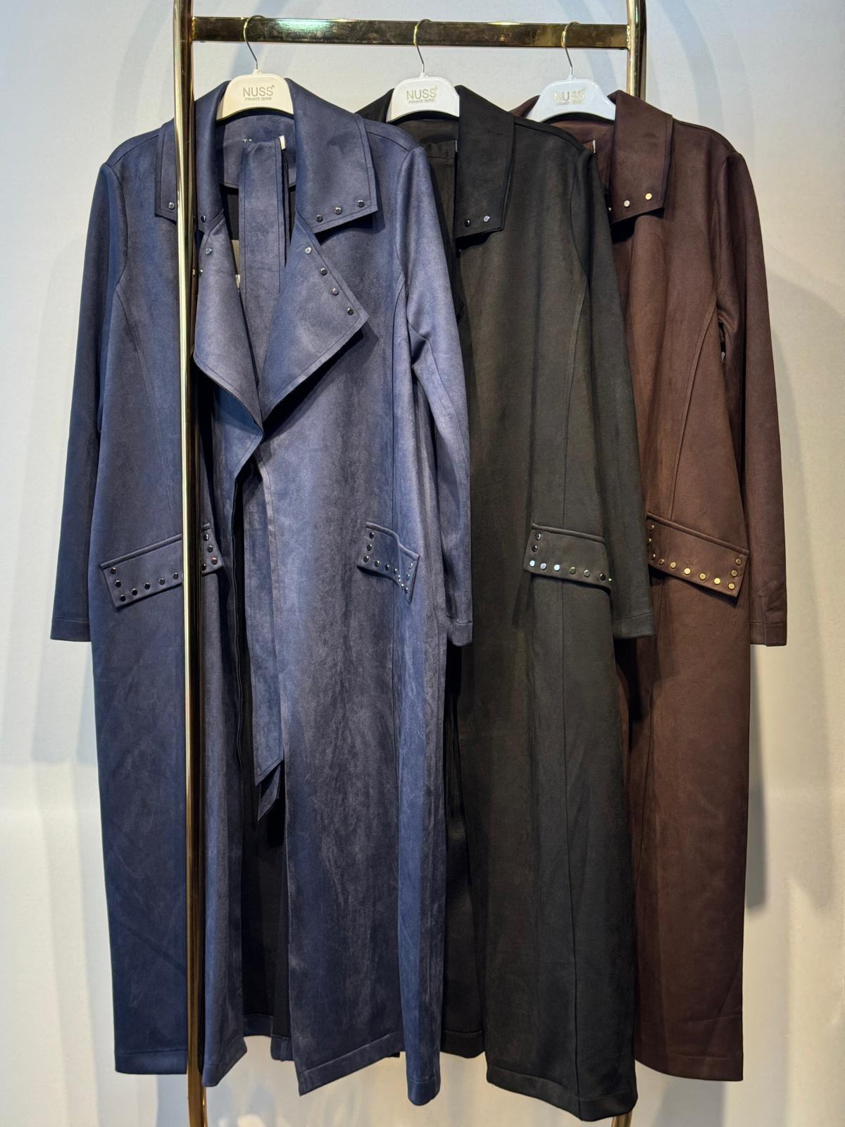 NUSS Belden Bağlamalı Zımba Detaylı Süet Kap