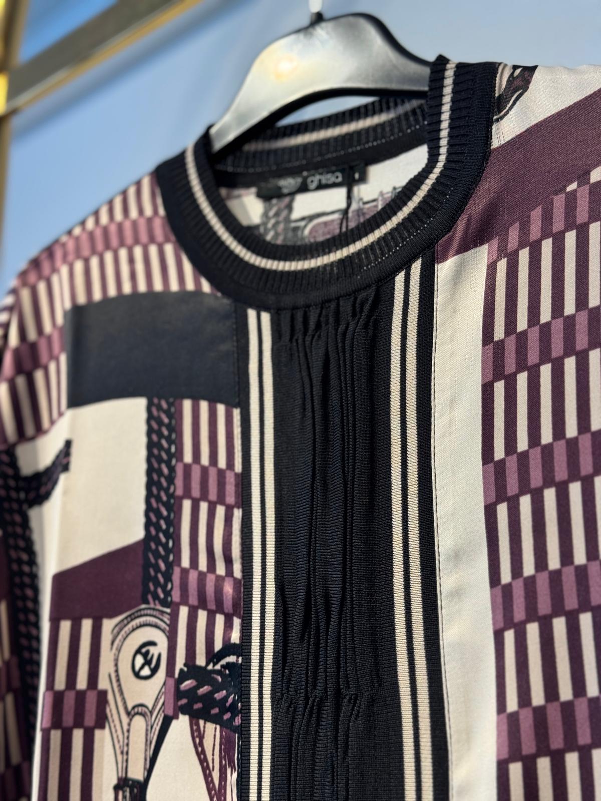 GHİSA Şifon Merserize Mix Desenli Tunik