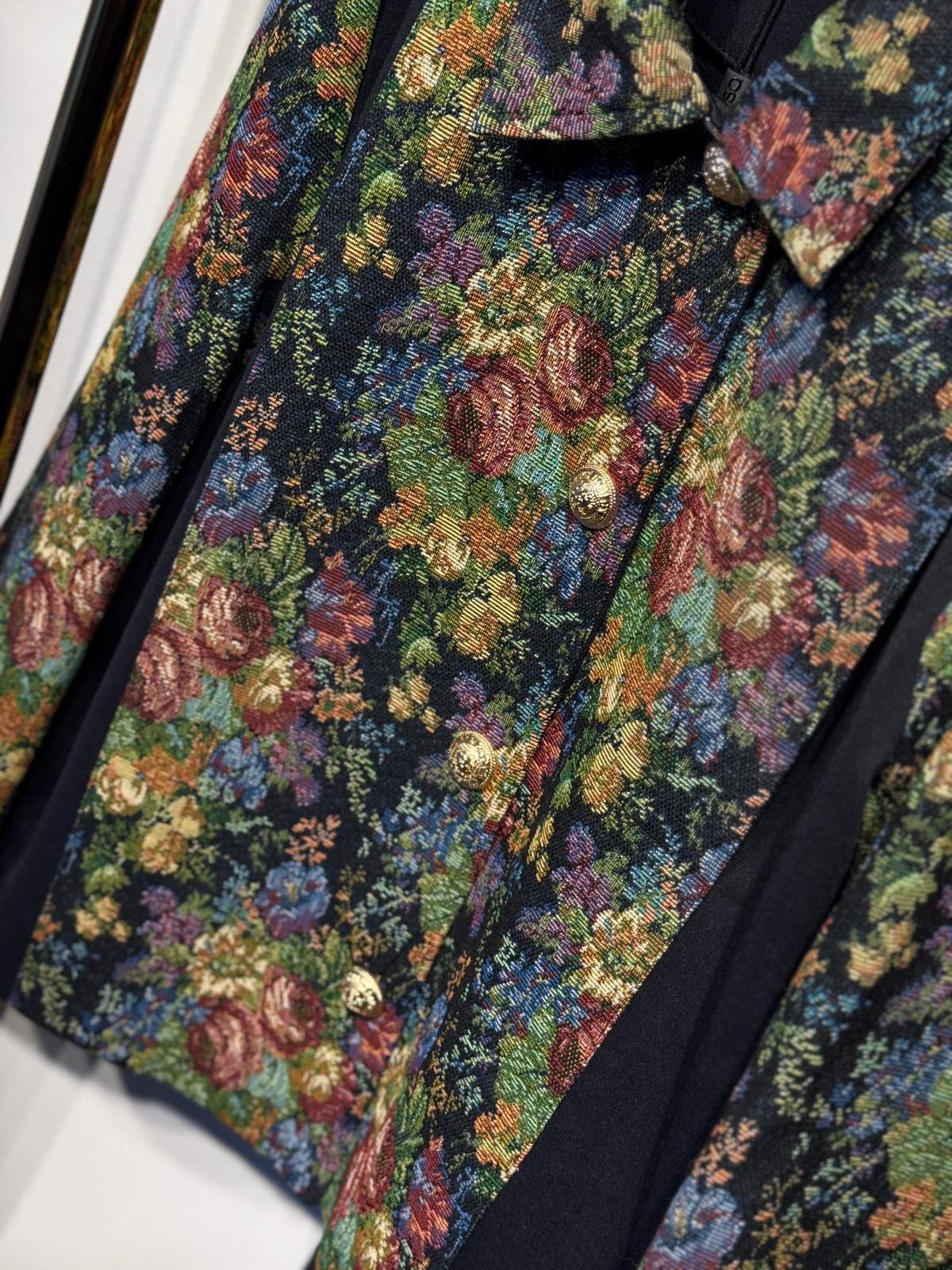 GHİSA Desenli Kumaş Ceket Rahat Etek Takım