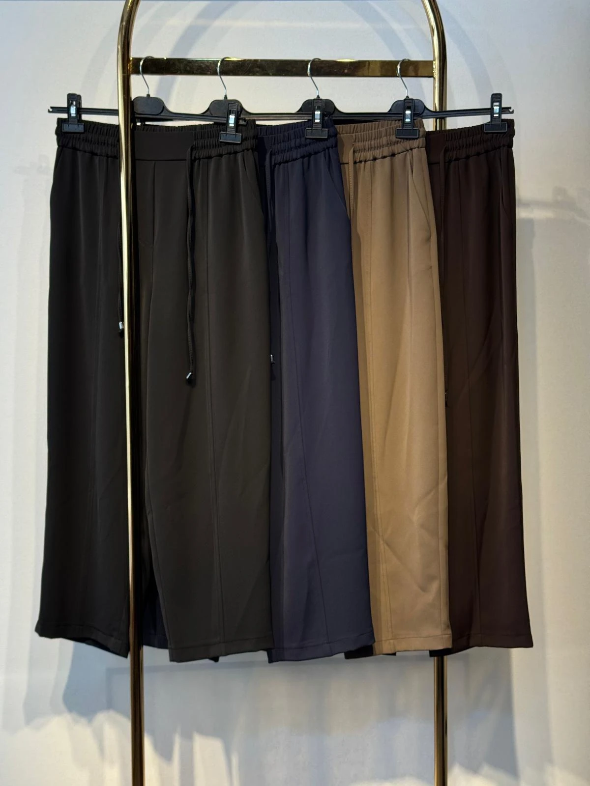 SENTEZ Elegance Beli Lastikli Dar Paça Pantolon