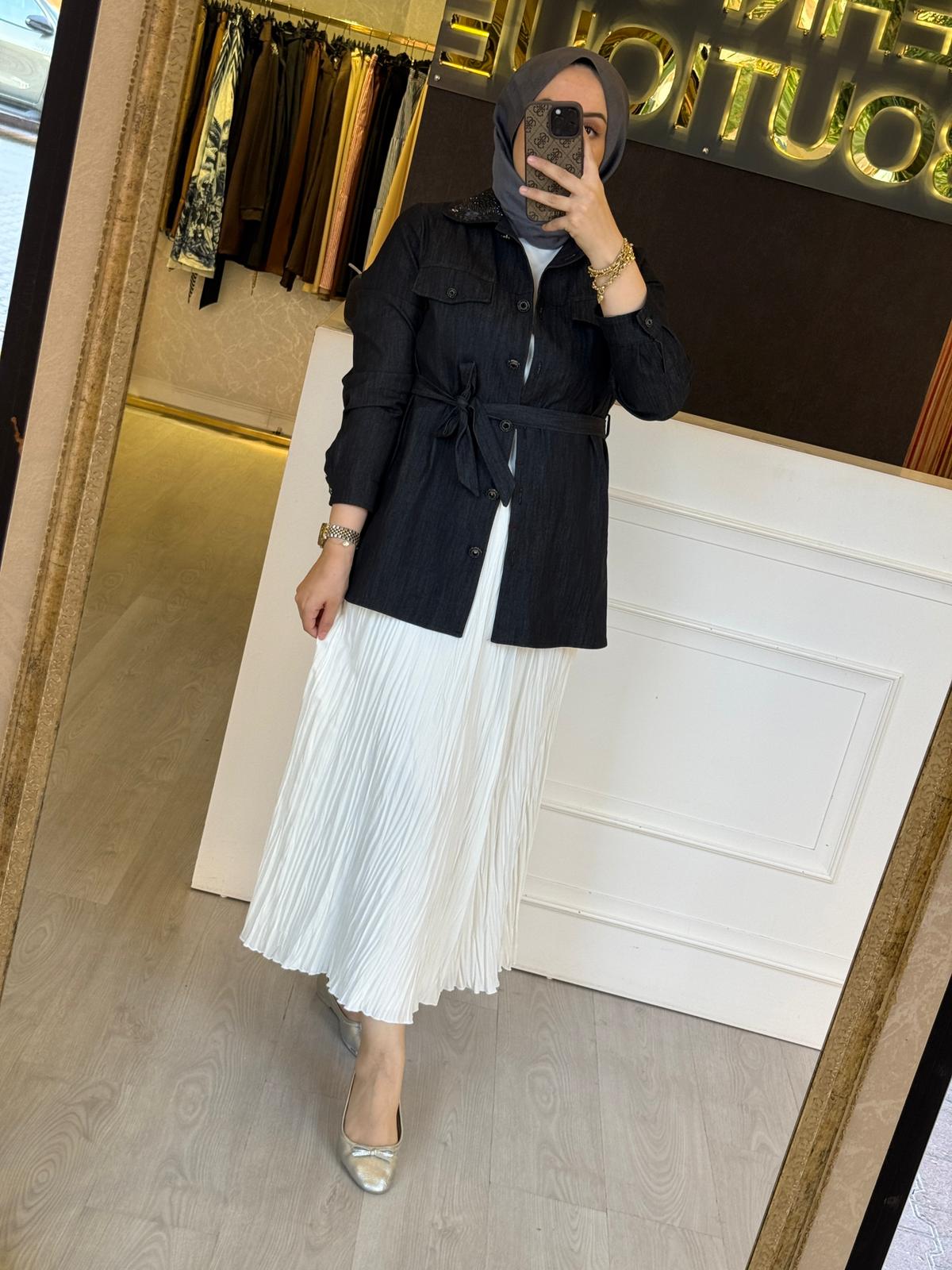 FUAT GÜRSEN Sırt İşleme Detaylı Jean Kap