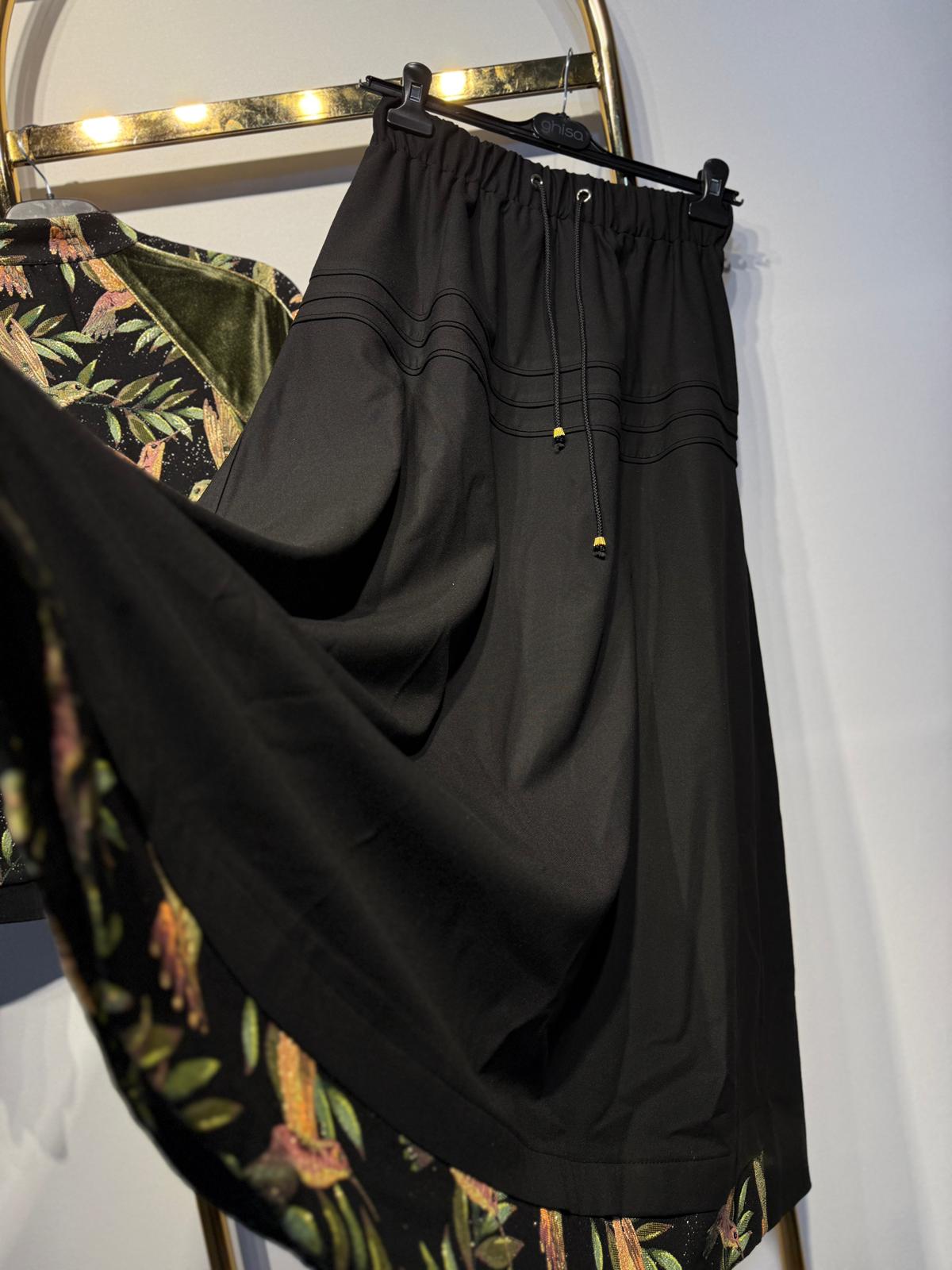 GHİSA Parla İplik Gold Detaylı Nakışlı Bumber - Çan Etek Takım