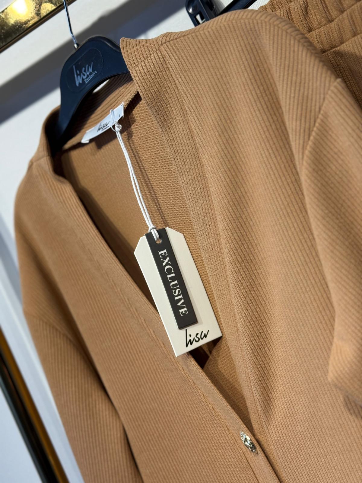 LİSA EXCLUSİVE Gold Düğmeli Triko Hırka Pantolon Takım