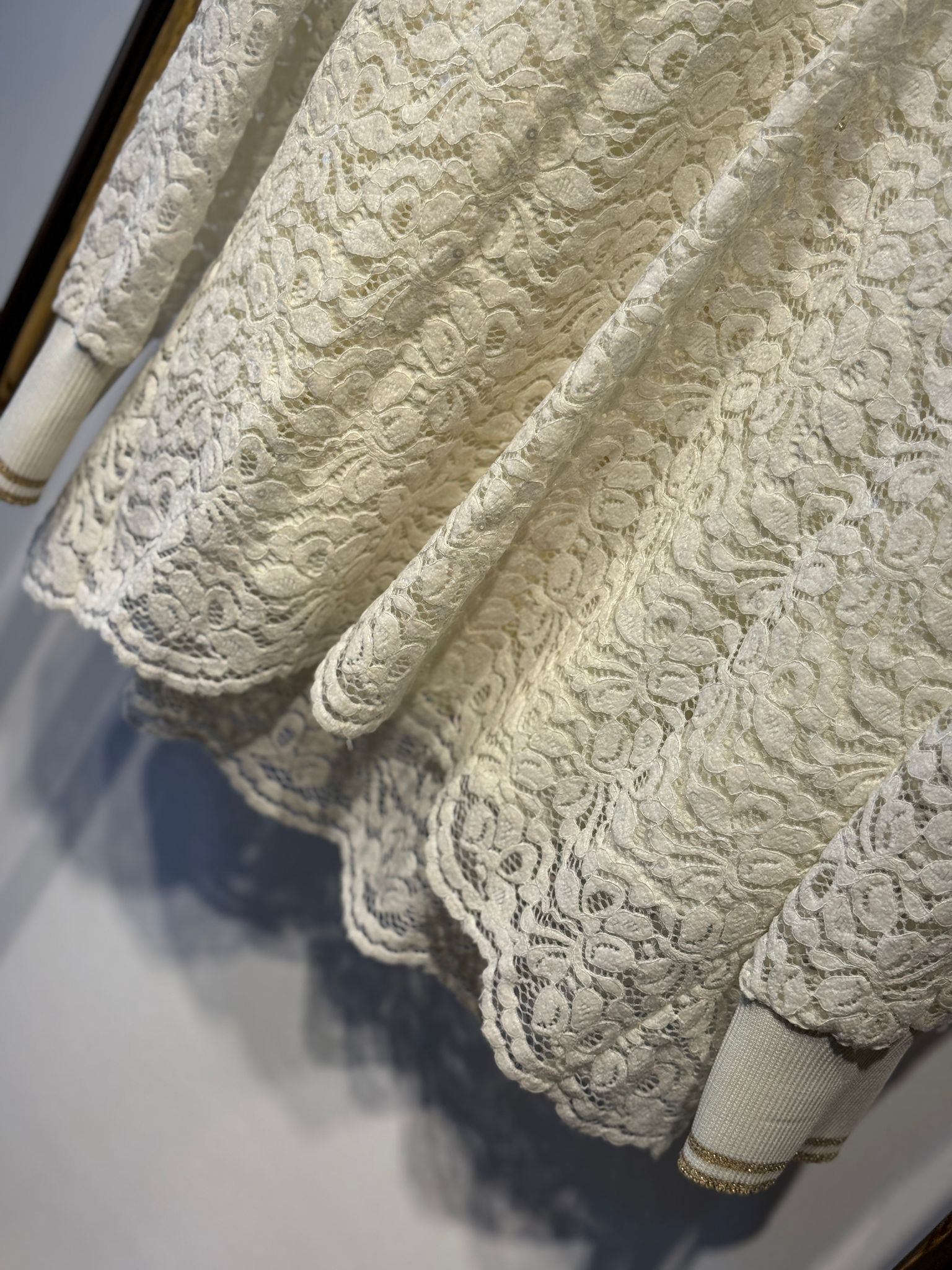 FUAT GÜRSEN Payet İşlemeli Dantel Örme V Yaka Tunik - Gömlek