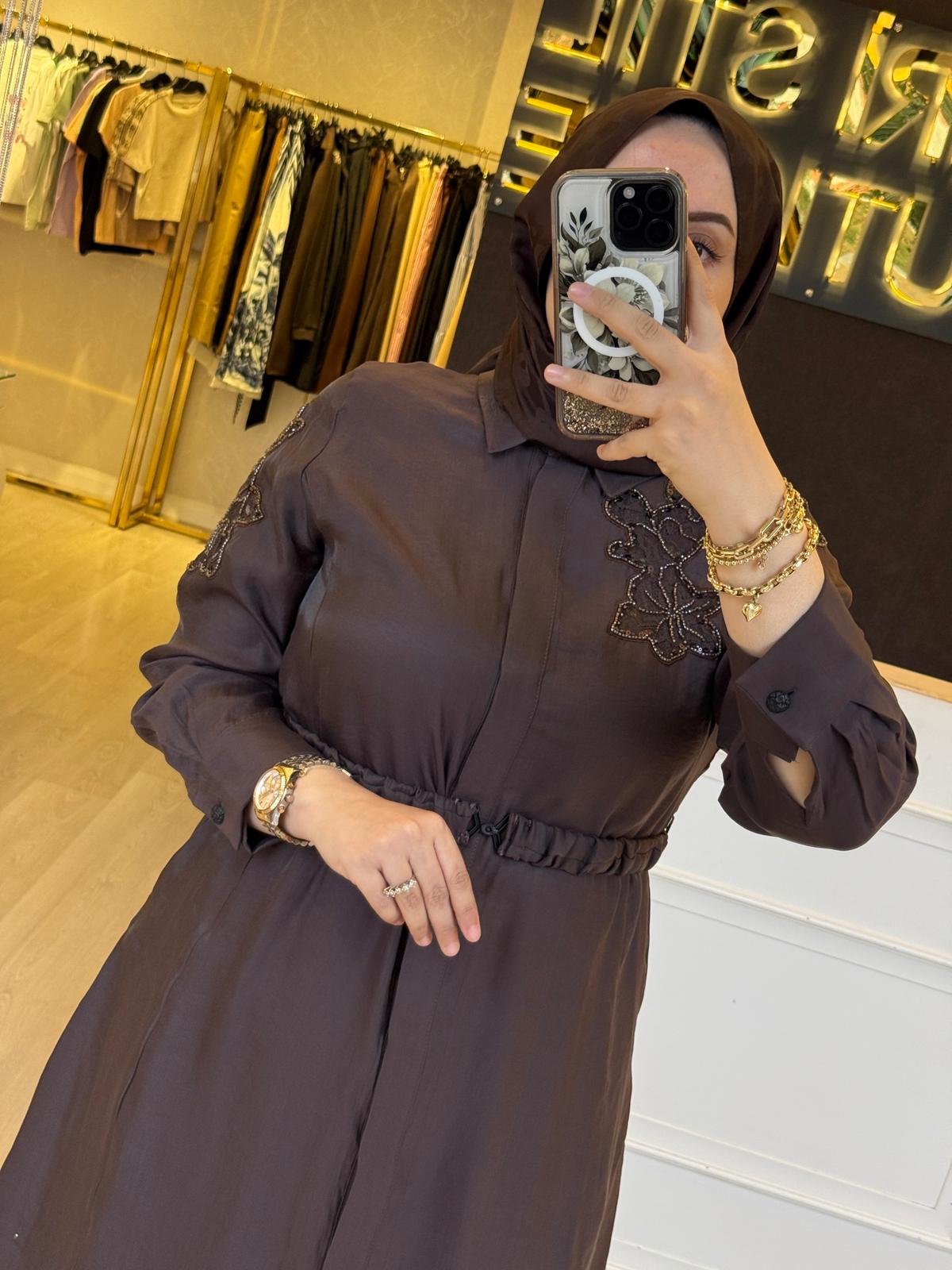 LİSSMORE Çiçek İşlemeli Uzun Elbise