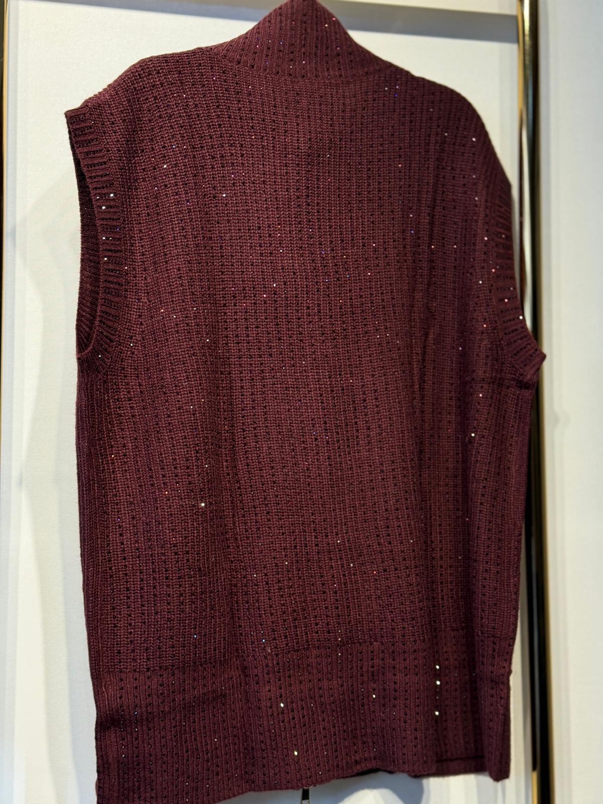 GHİSA Ful Pırlanta İşlemeli Merserize Yelek