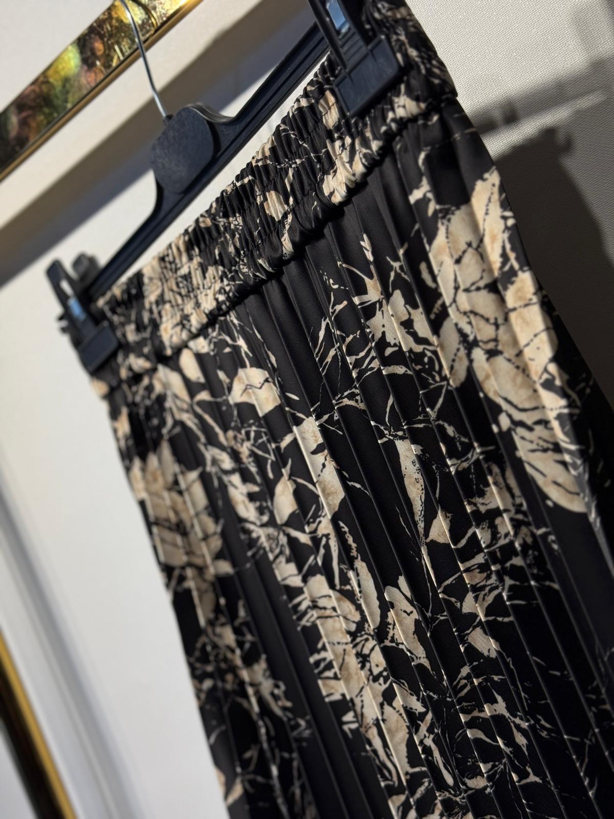 SENTEZ Desenli Plise Etek