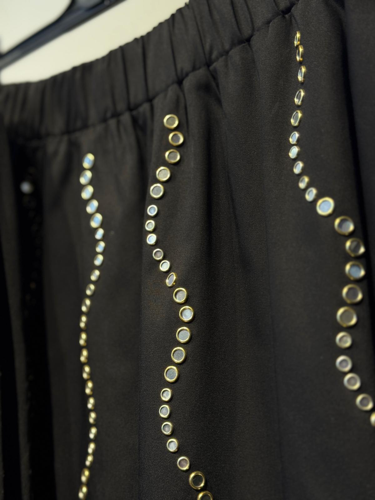 GHİSA Zımba Ayna İşlemeli Gömlek Etek Takım