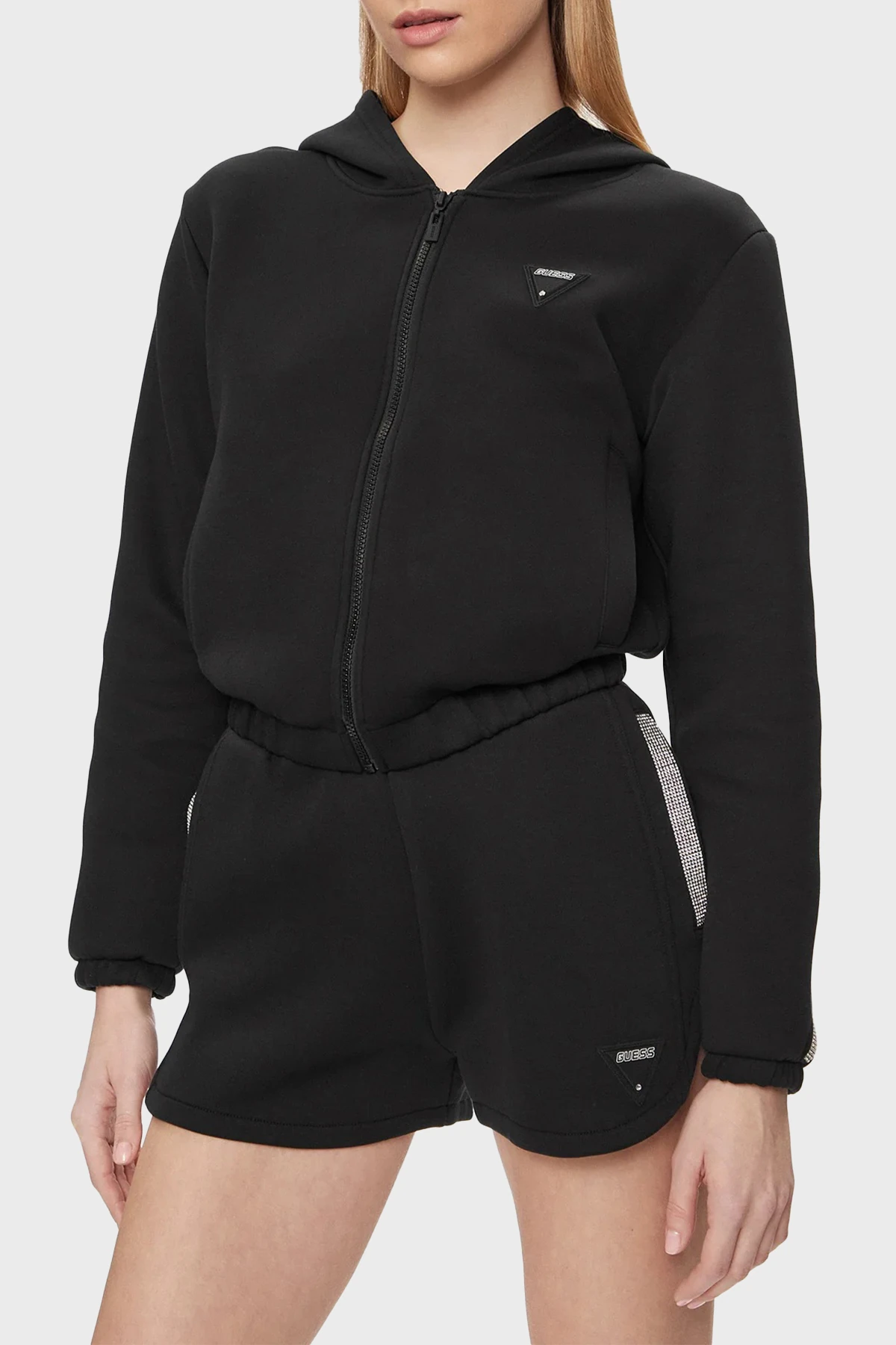 GUESS Kiara Scuba Kapüşonlu Crop Sweat