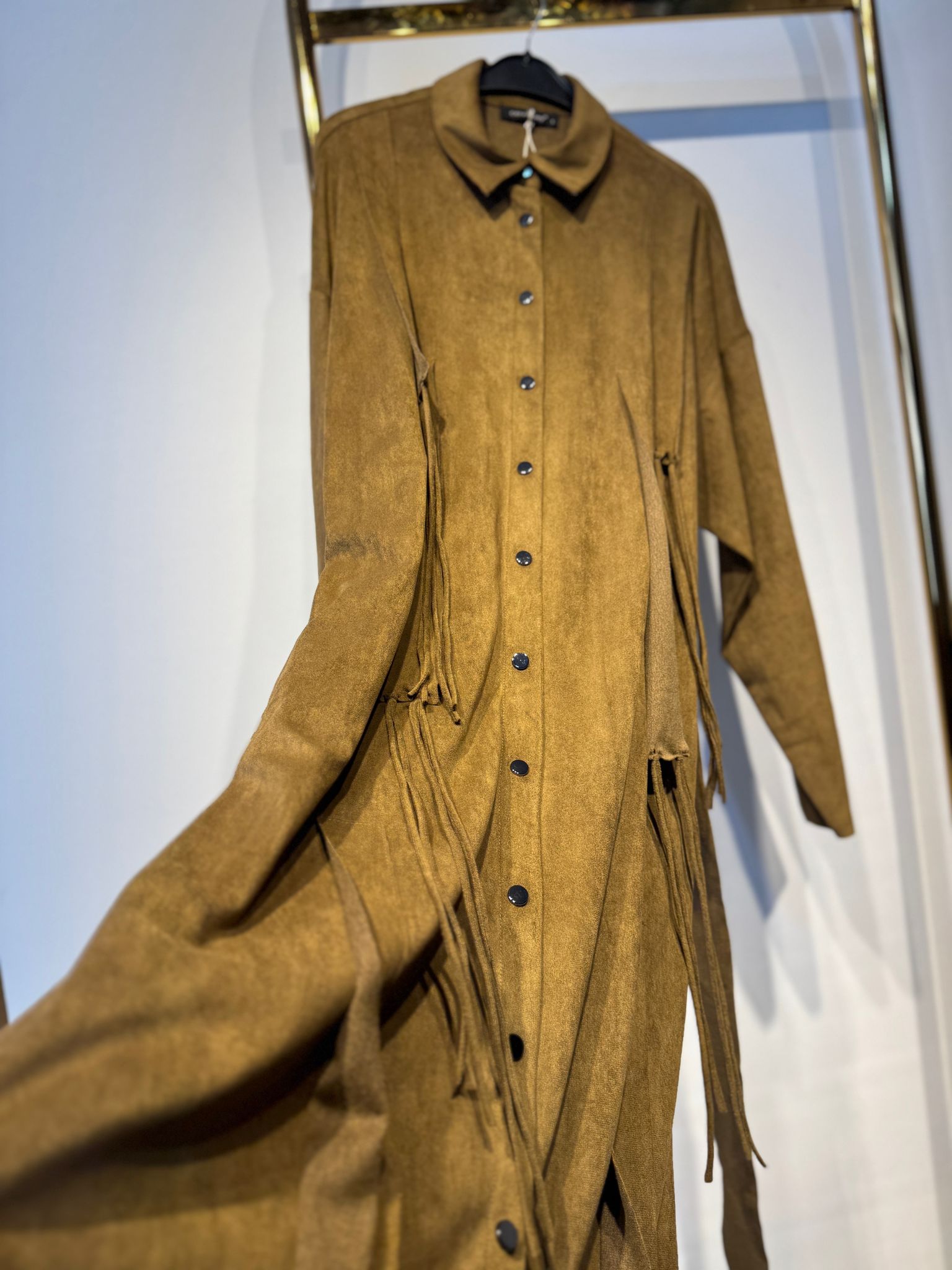 CEREMONY Süet Gömlek Elbise