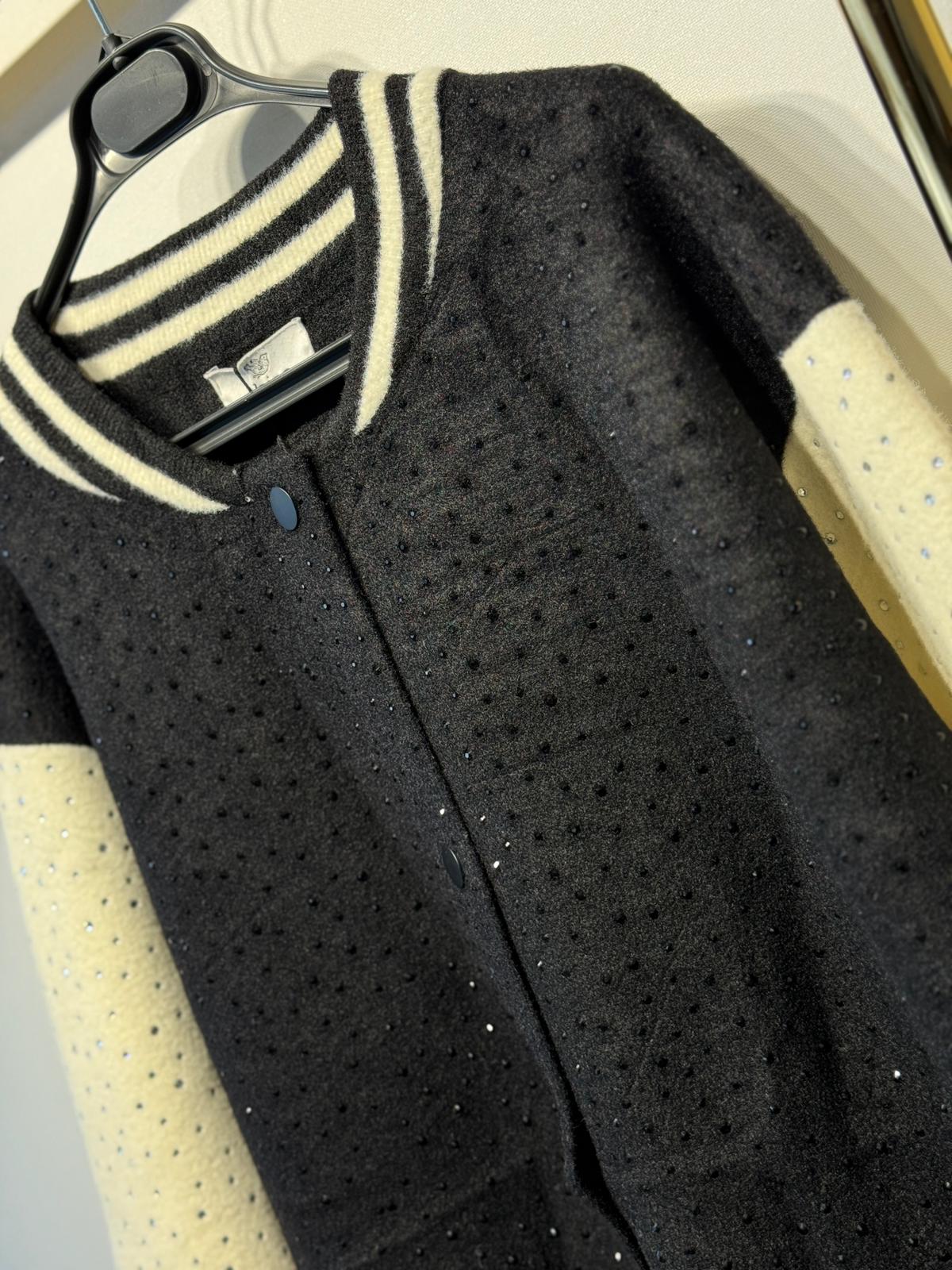 GHİSA Taş İşleme Detaylı Tüysüz Angora Ceket