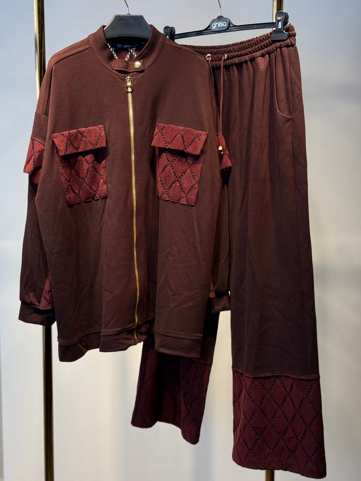 GHİSA Transparan Tasarım Ceket Pantolon Takım