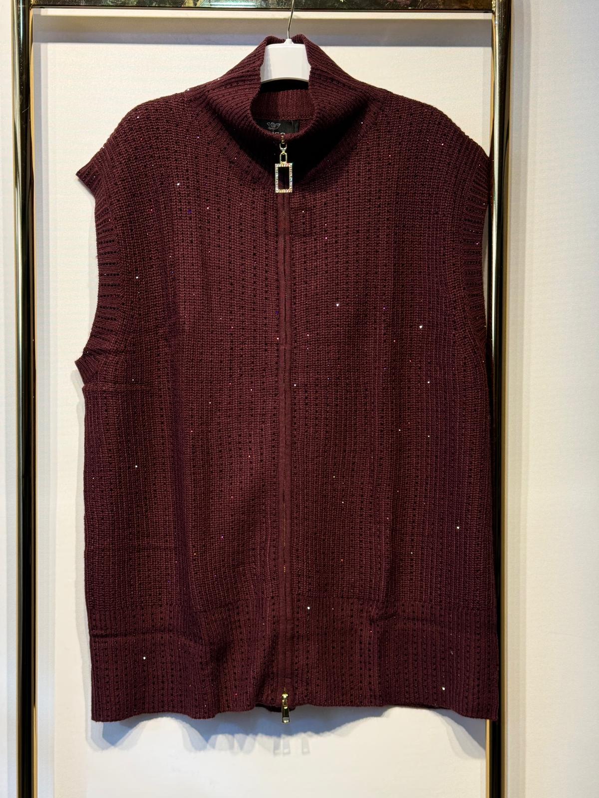 GHİSA Ful Pırlanta İşlemeli Merserize Yelek