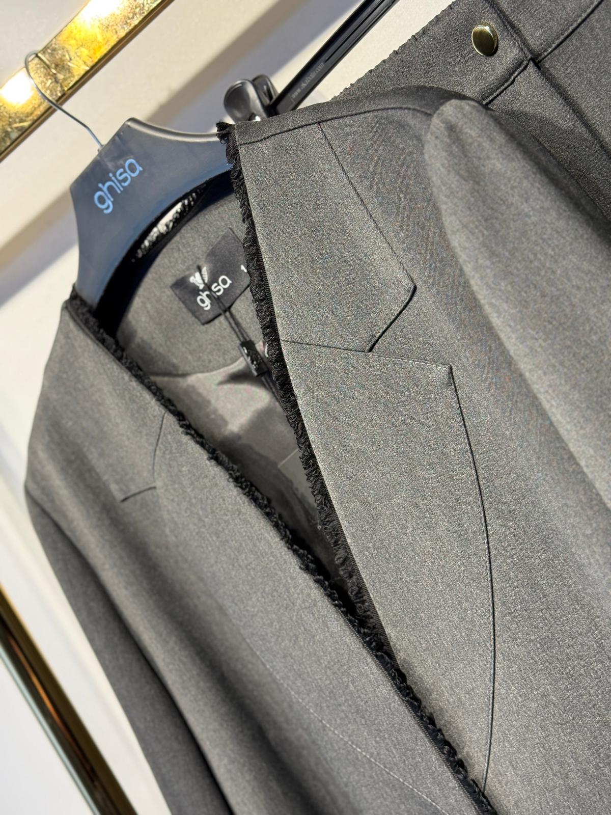 GHİSA Gold Düğme Detaylı Kruvaze Görünüm Ceket Pantolon Takım