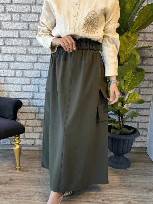 SENTEZ NEF CEPLİ LASTİKLİ ETEK