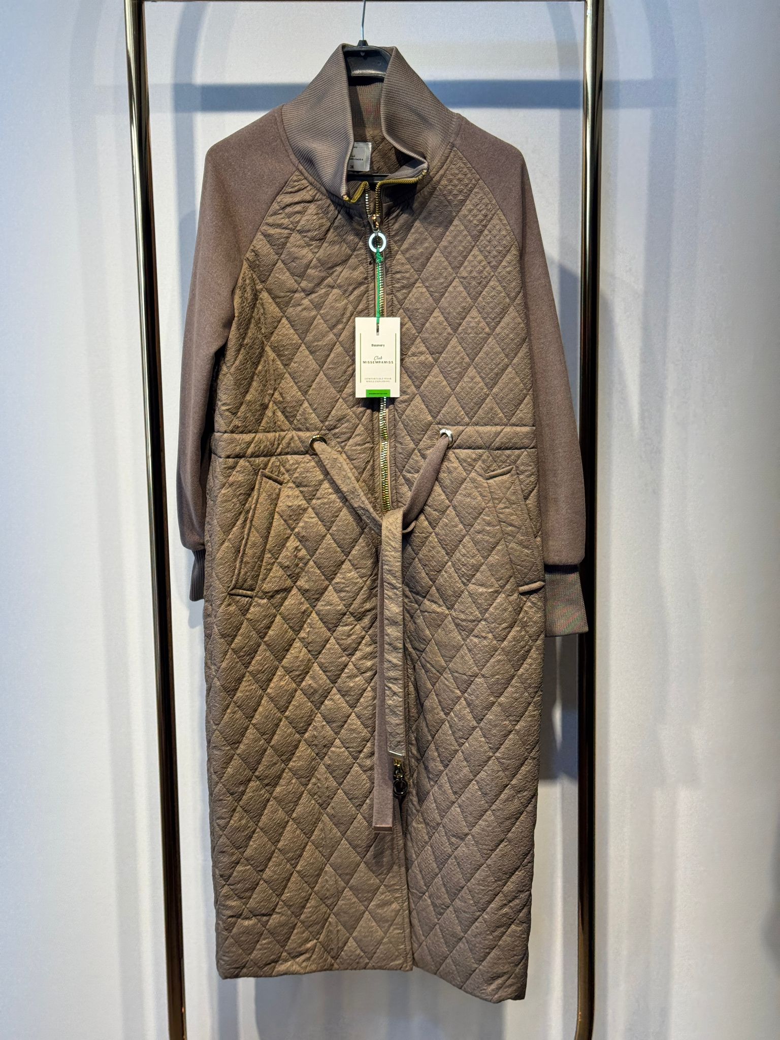 MİSSEMRAMİSS Velure Kapitone Uzun Mont