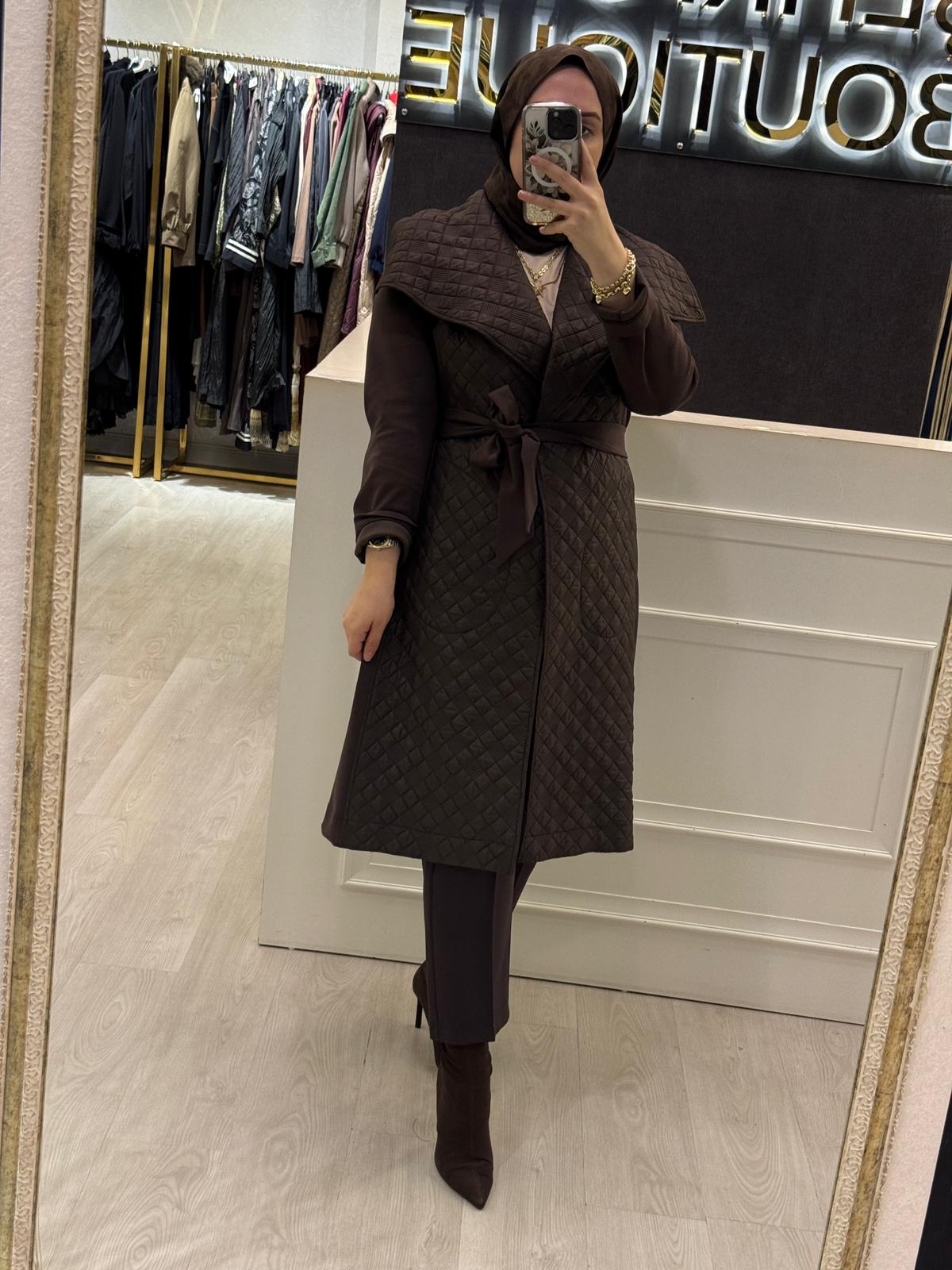 NUSS Kruvaze Tip Kabartma Kumaş Kap