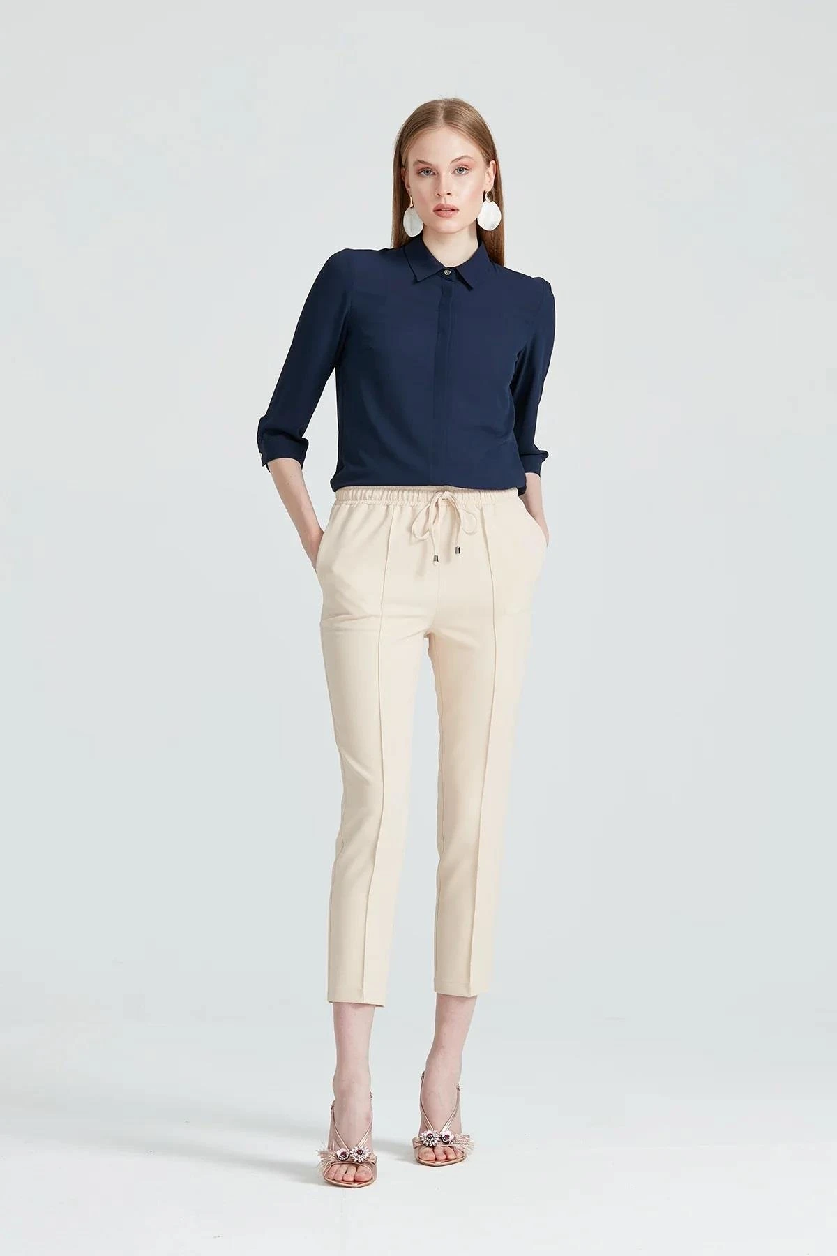 SENTEZ YANDAN CEPLİ BAĞCIKLI PANTOLON