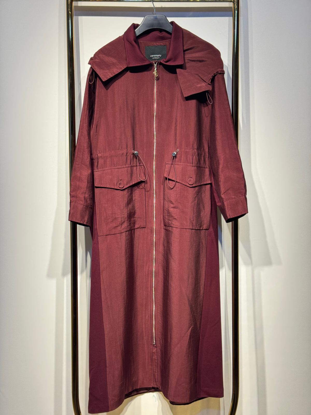 CEREMONY Yanları Çelik Garnili Belden Büzgülü Fermuarlı Dubai Kap