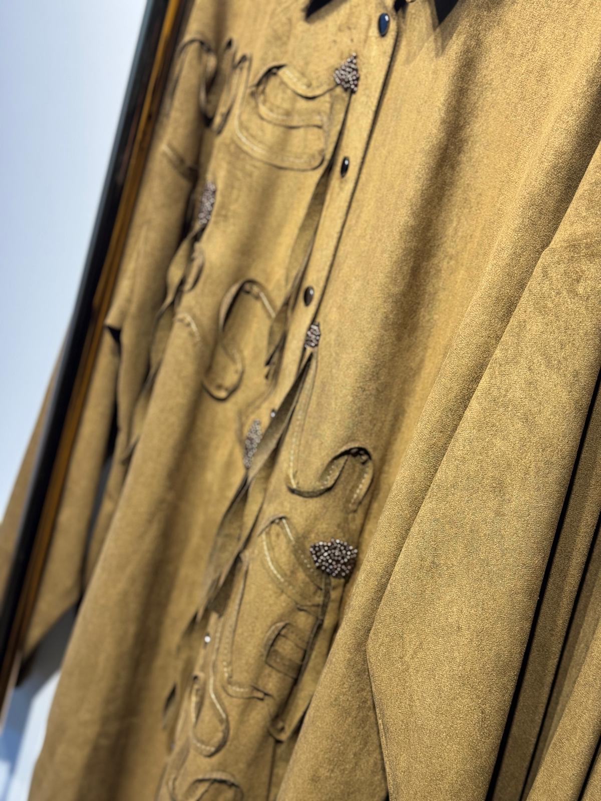 CEREMONY Lase Nakışlı Pantolonlu Süet Takım