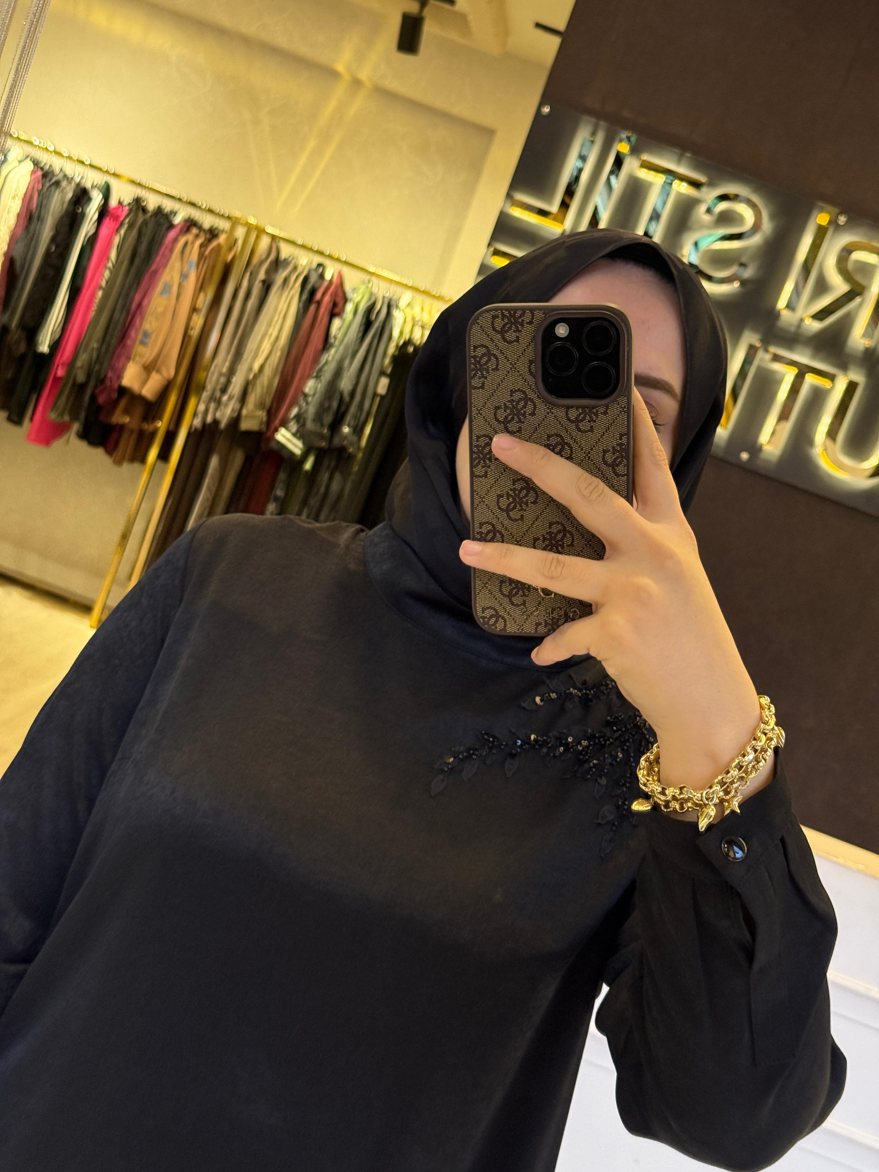 FUAT GÜRSEN Omuz Payet ve Nakış İşlemeli Özel Kumaş Tunik Etek Takım