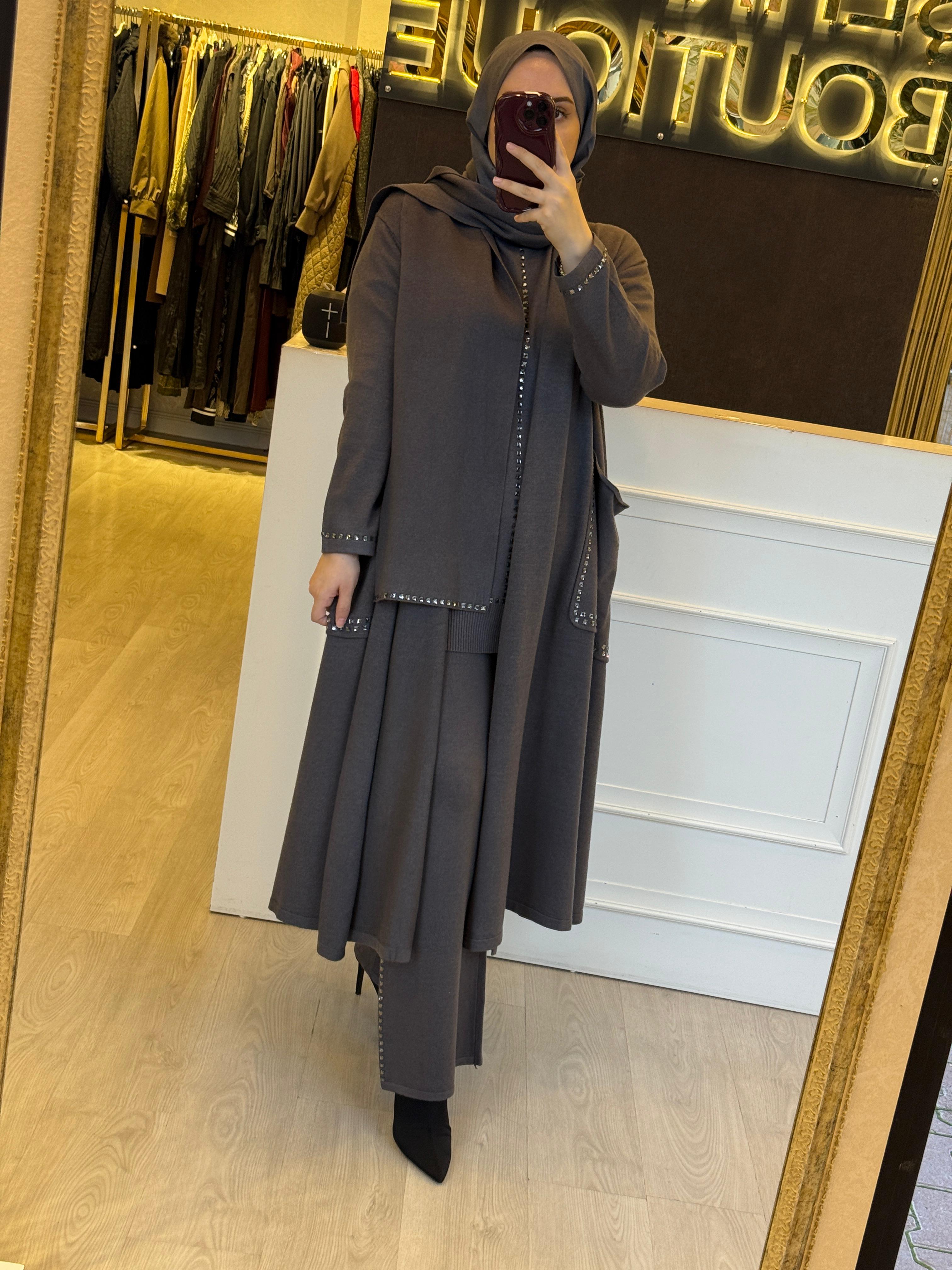 FUAT GÜRSEN Atkı Hediyeli Merserize Uzun Kap