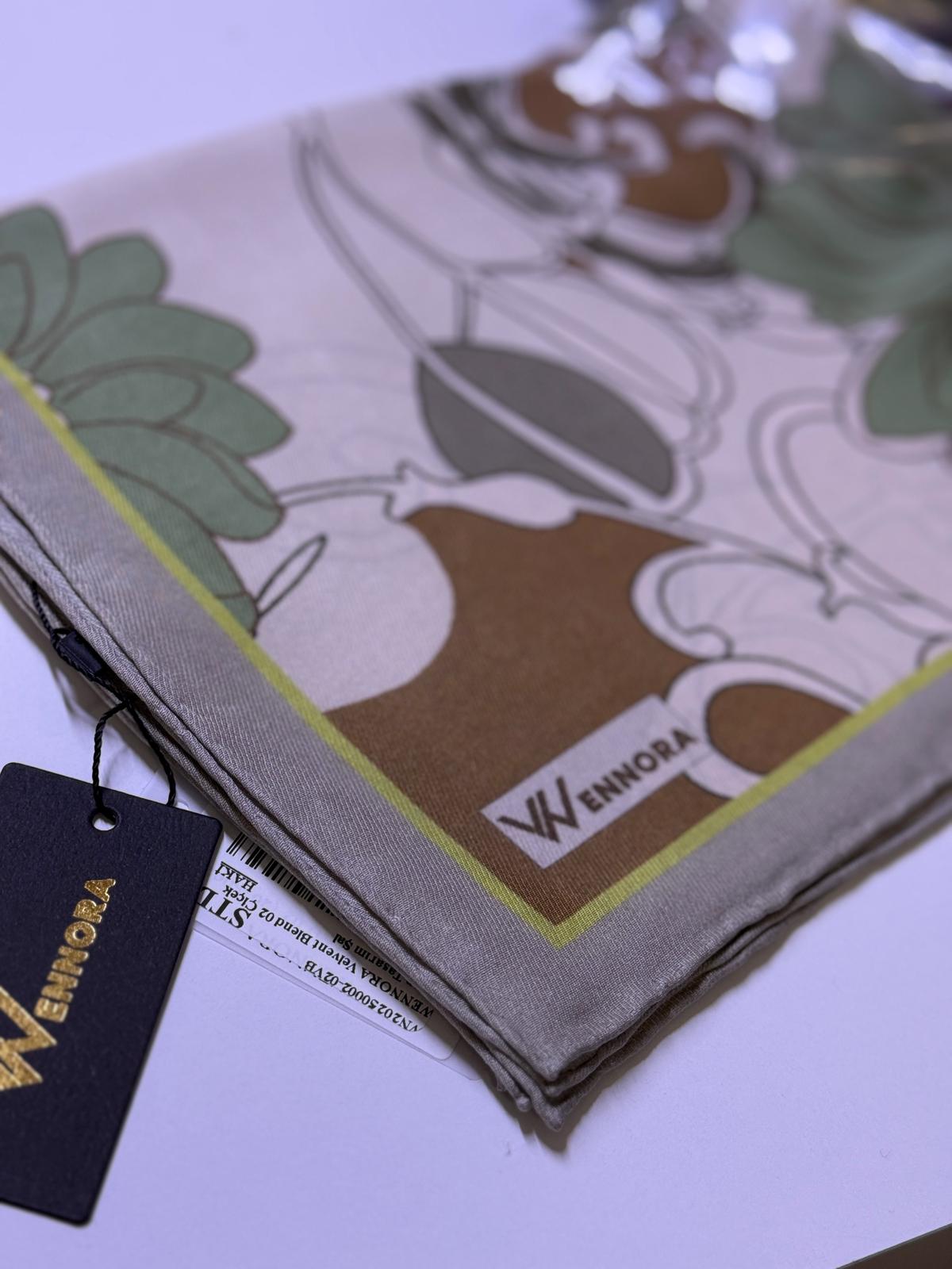 WENNORA Velvent Blend 02 Çiçek Desen Tasarım Şal