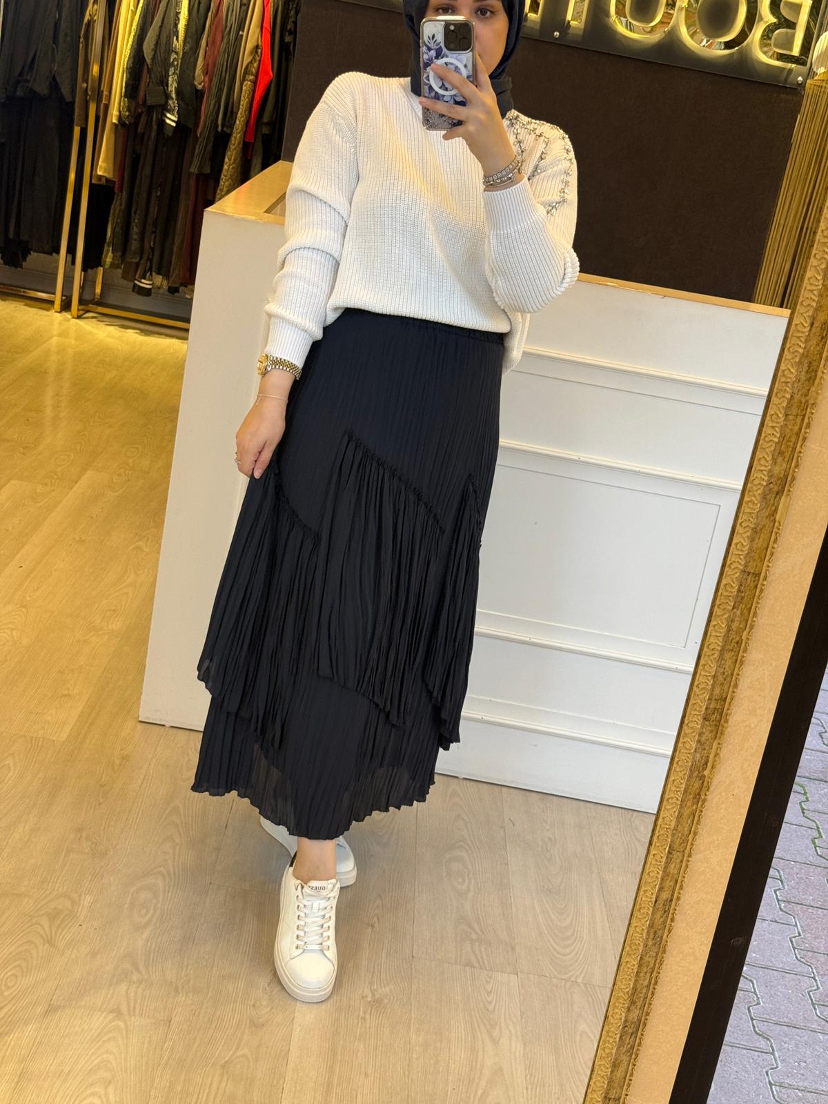 MİSSEMRAMİSS Taş İşlemeli Triko Bluz