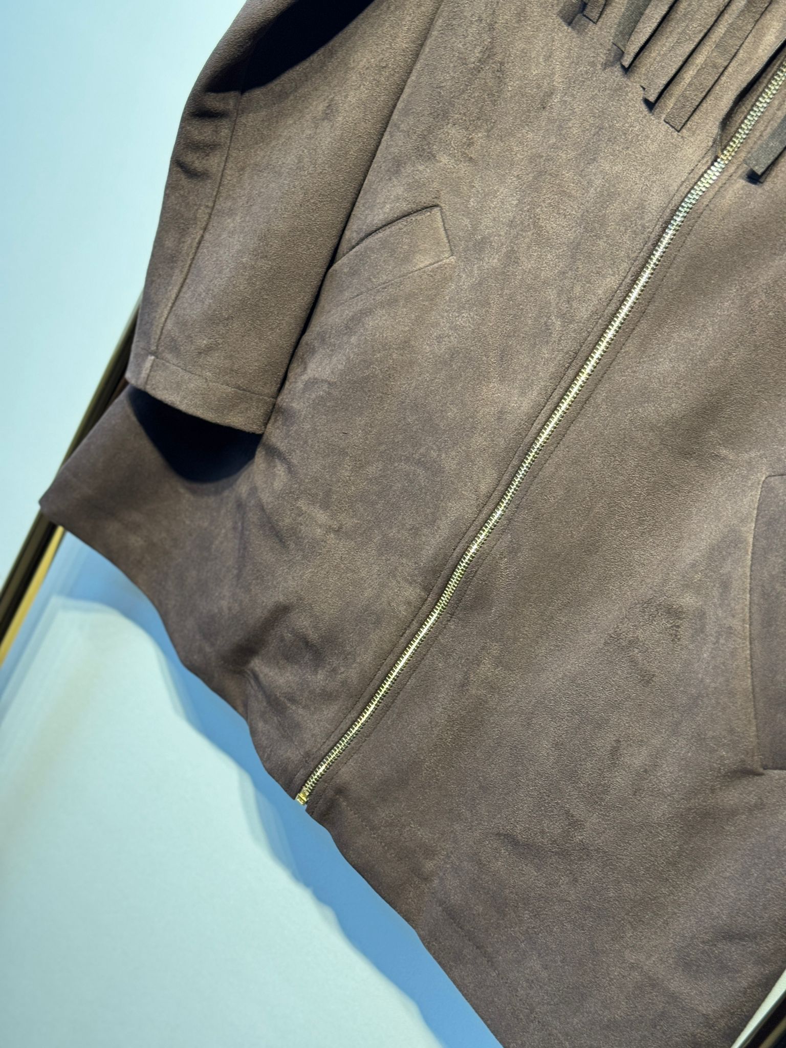 NUSS Süet Nakışlı Kısa Kap