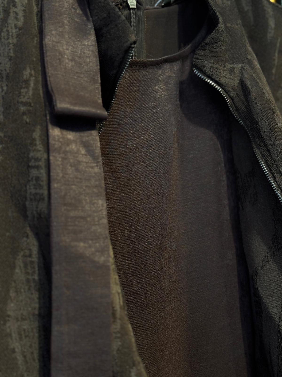 FUAT GÜRSEN Desenli Kumaş Ceketli Uzun Elbise