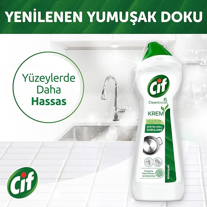Cif Krem 750 ml Amonyaklı Yüzey Temizleyici