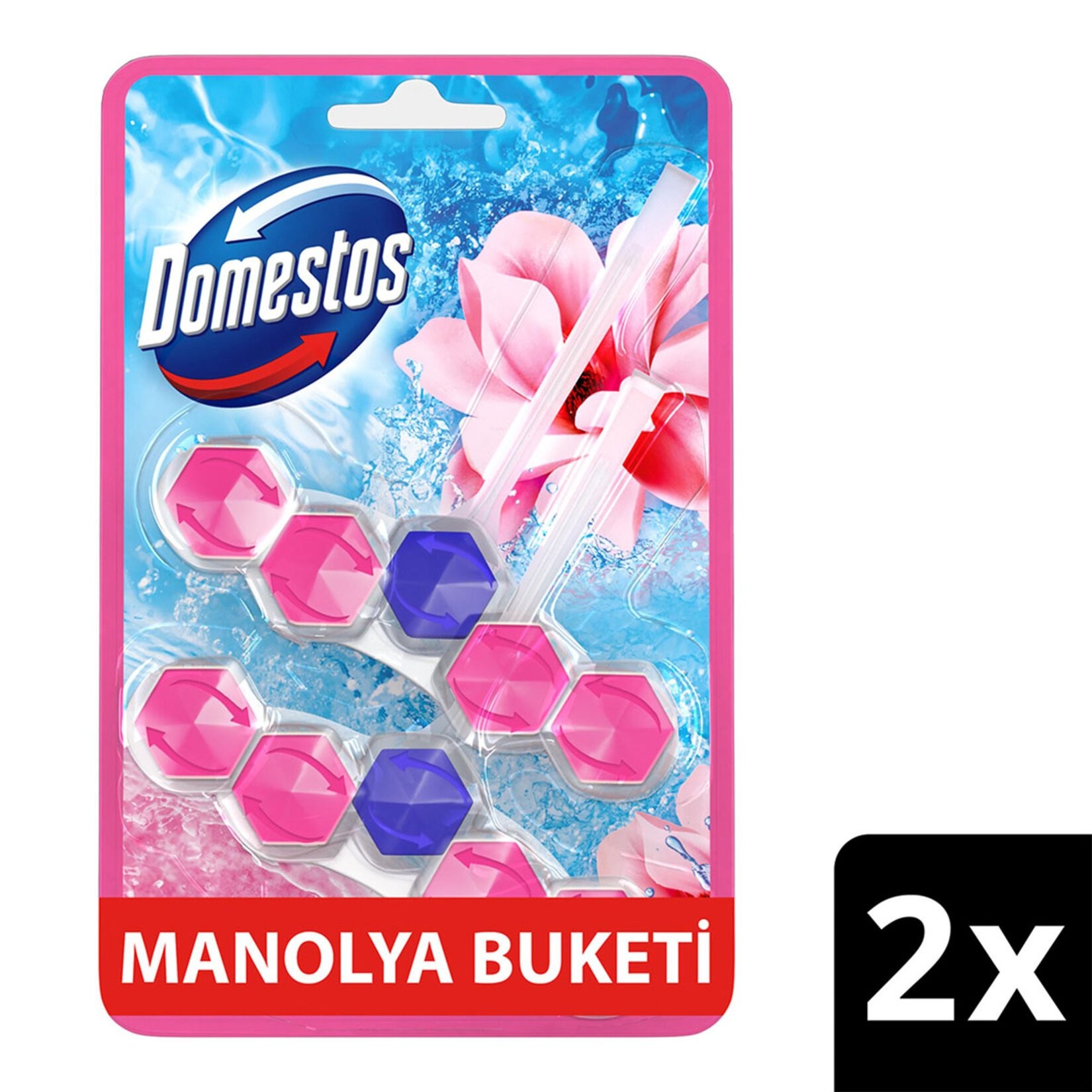 Domestos Wc Blok 5'li Güç Tuvalet Bloğu Manolya 100 GR (2x50 GR)