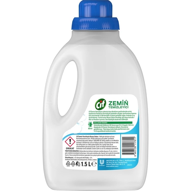 Cif Zemin Temizleyici Beyaz Sabun 1500 ml