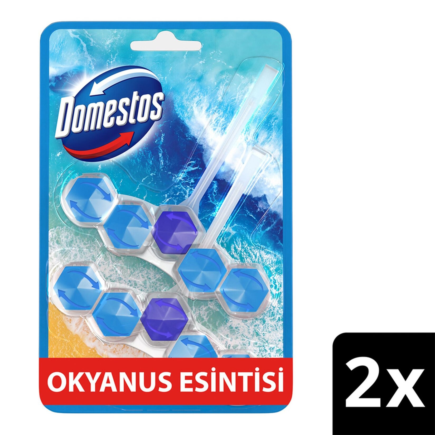Domestos Wc Blok 5'li Güç Tuvalet Bloğu Okyanus Esintisi 100 GR (2x50 GR)