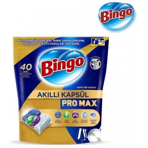 Bingo Akıllı Kapsül Pro Max Bulaşık Makinesi Tableti 40'lı 2 Adet