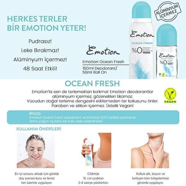 Emotion Deodorant 150 ml Ocean Fresh
