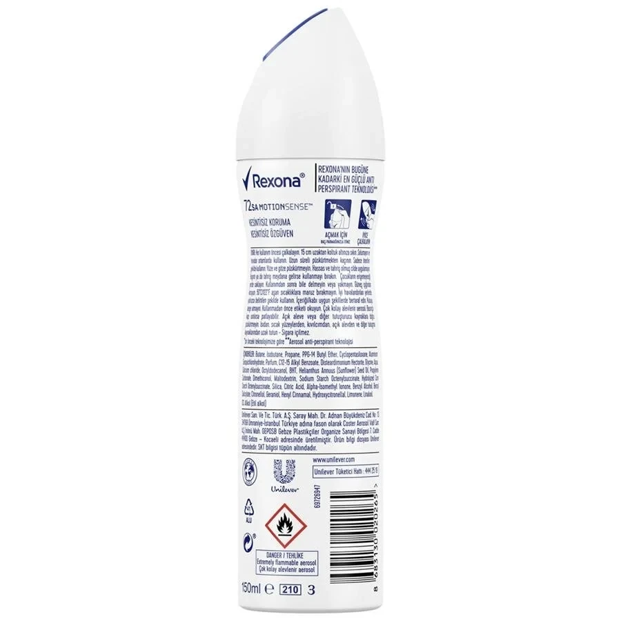 Rexona Women Invisible Black & White 150 ml Kadın Sprey Deodorant