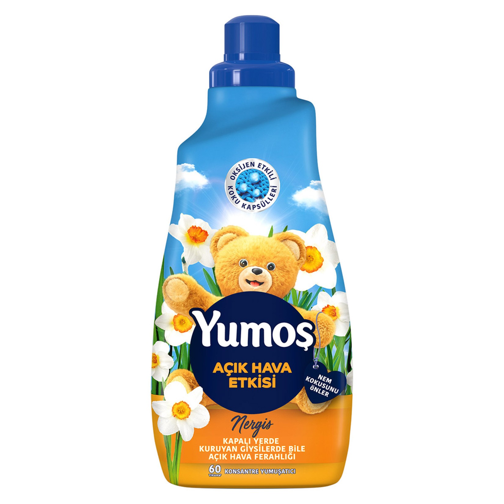 Yumoş Açık Hava Etkisi Nergis Konsantre Yumuşatıcı 60 Yıkama 1.44 lt